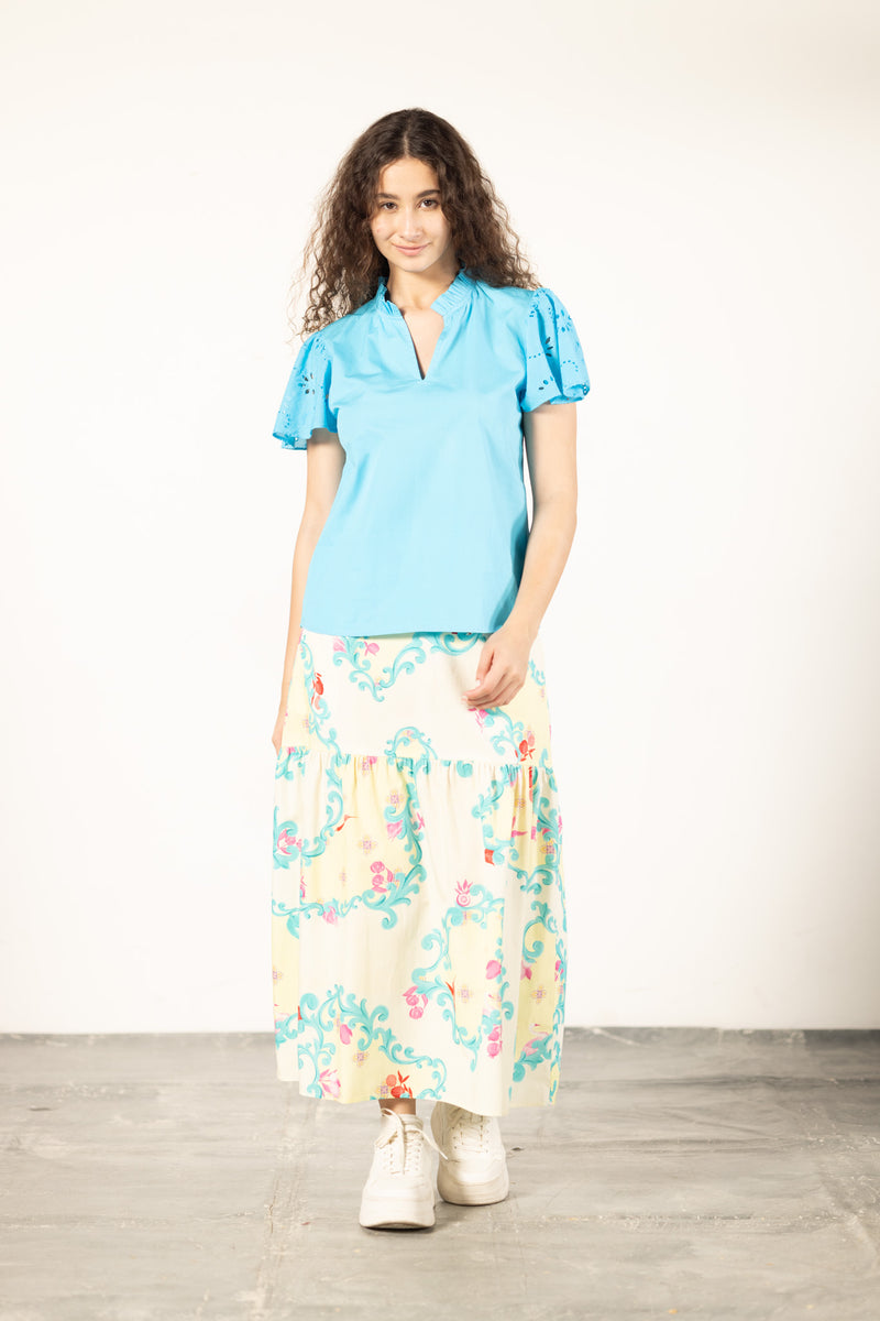 AQUA SCROLL ADA SKIRT by Maude Vivante