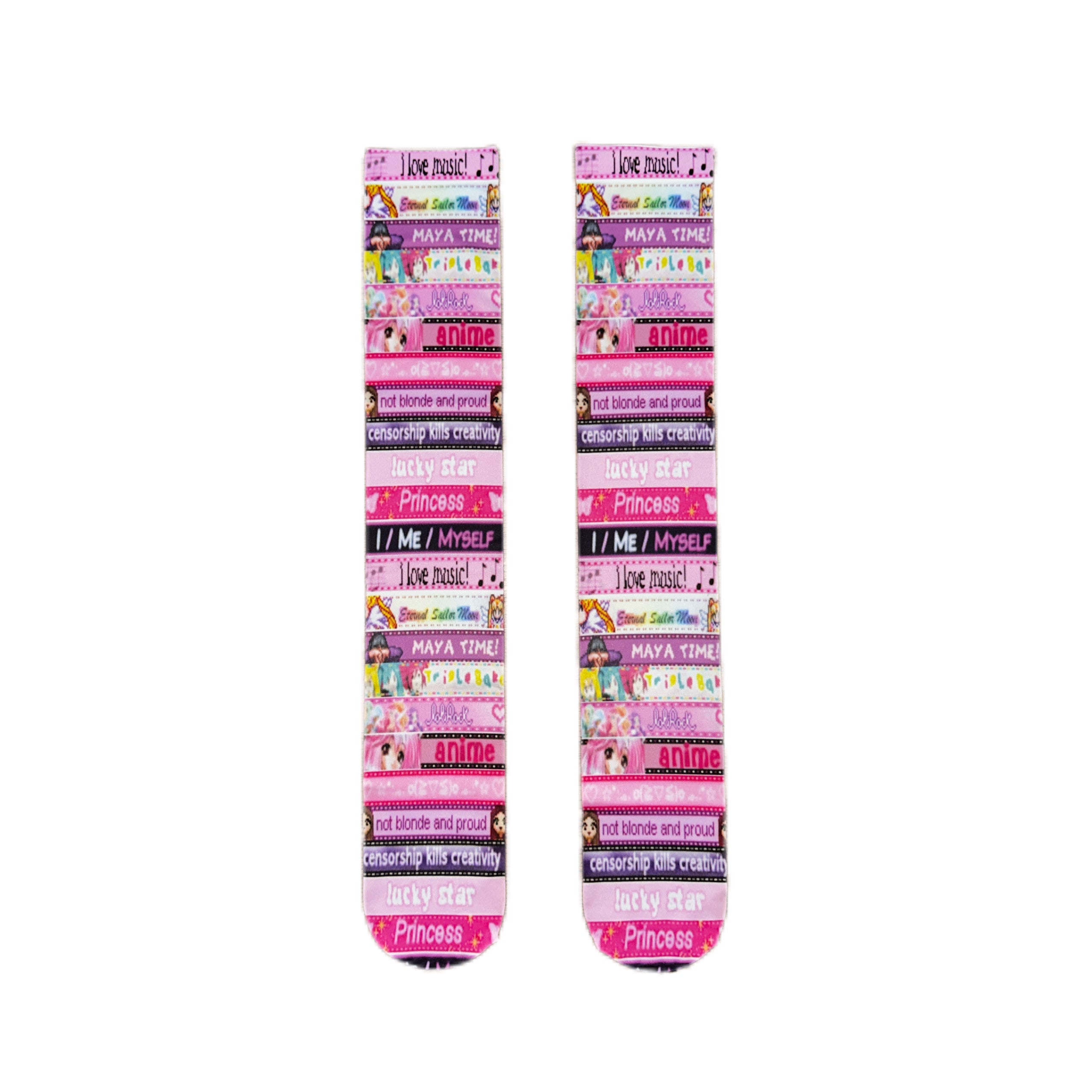 Y2K Punk Velvet Mid-High Socks - LOST KITTEN by Land Decora