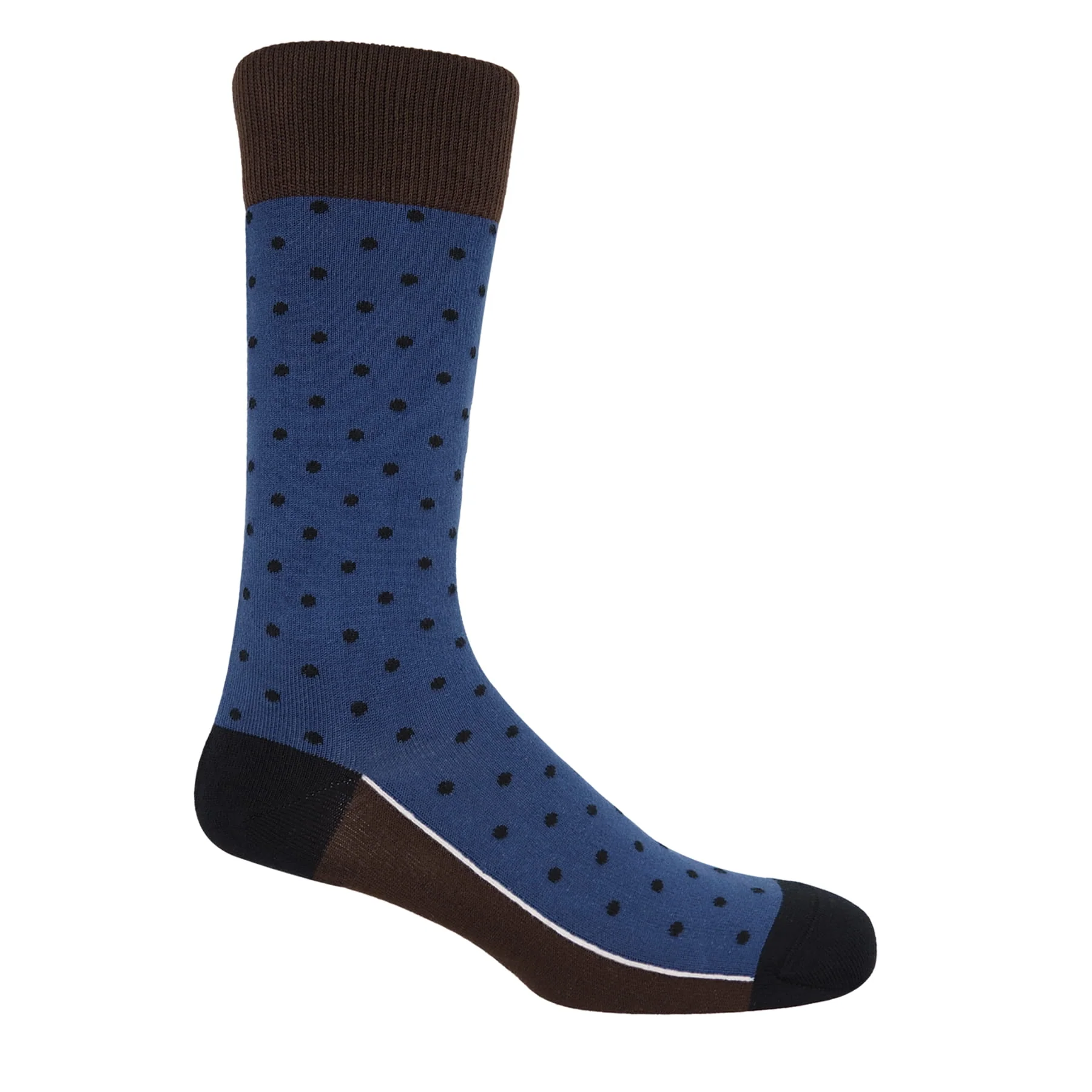 Pin Polka Men's Socks - Indigo by Peper Harow