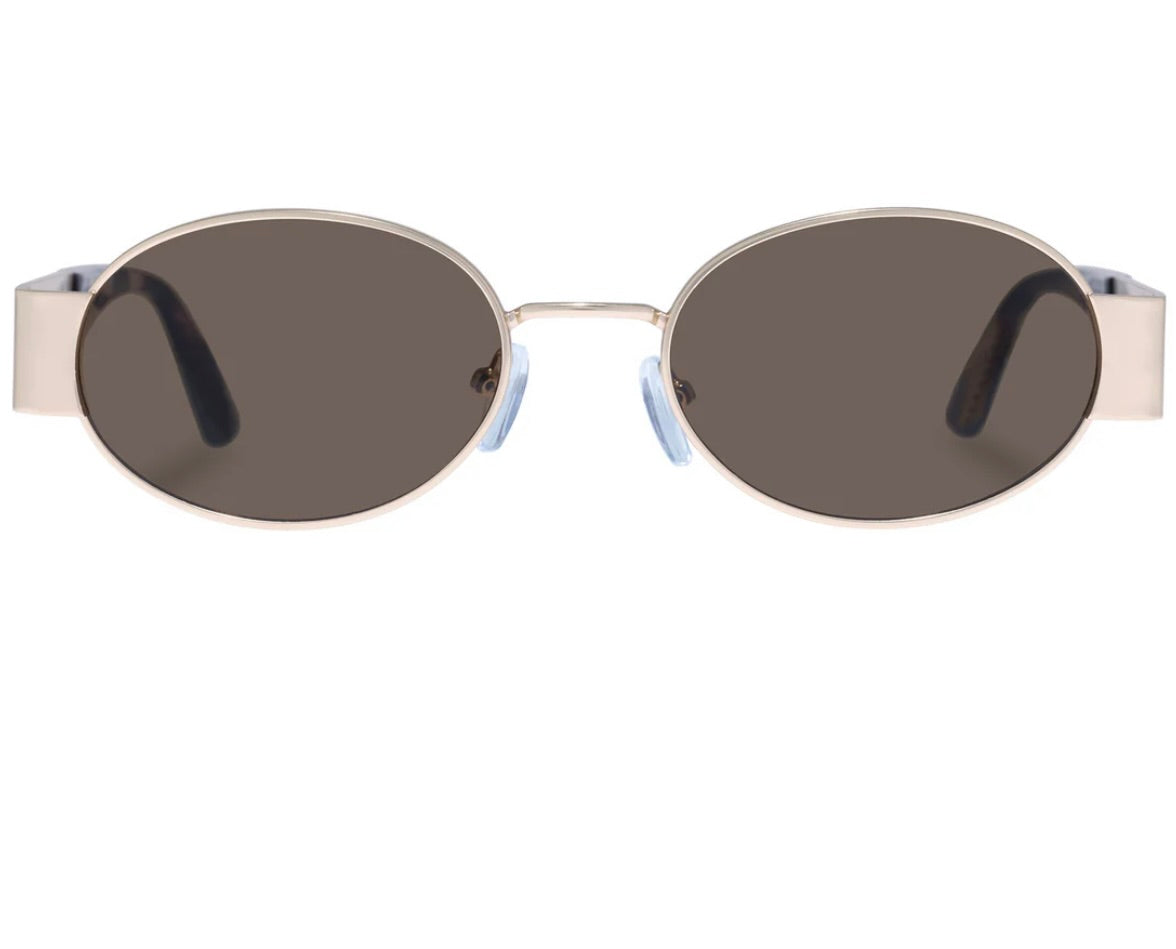 Mars Sunglasses in Satin Gold Charcoal Tort by Sierra Deene