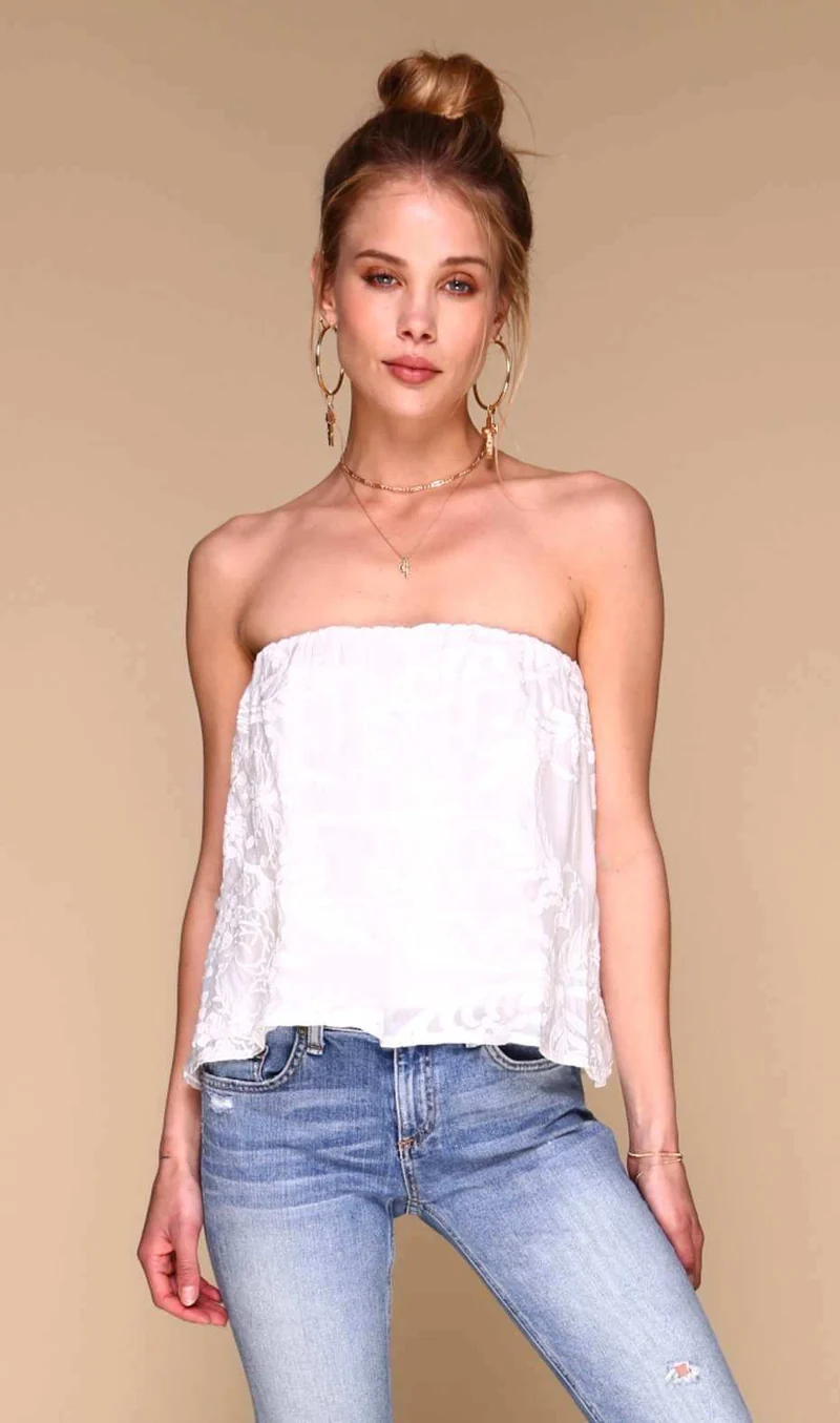 Blossom Top | White Embroidery by Merritt Charles