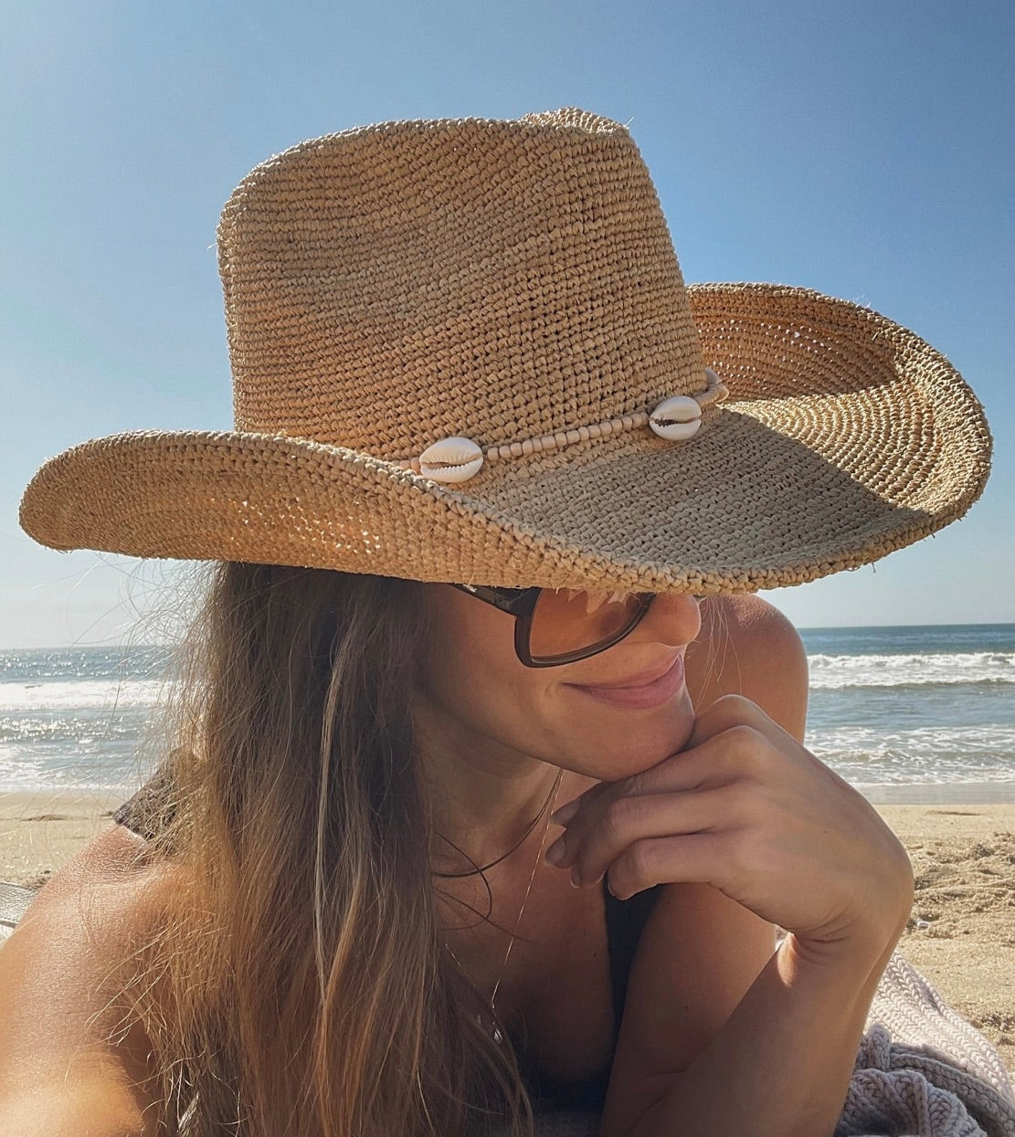 Wyeth Reed Raffia Cowboy Hat in Natural by Sierra Deene