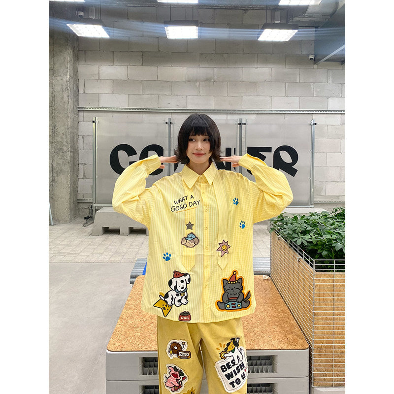 Kidcore Embroidered Stripe Shirt - BIBULU by Land Decora