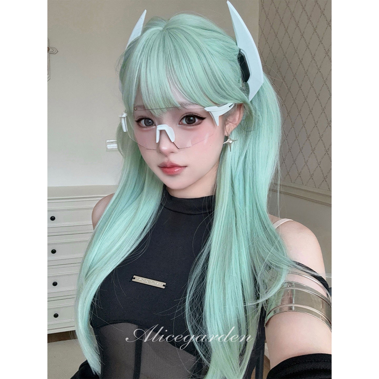 Alice Garden Mint Green Straight Wig - Decora Kei Harajuku Style by Land Decora
