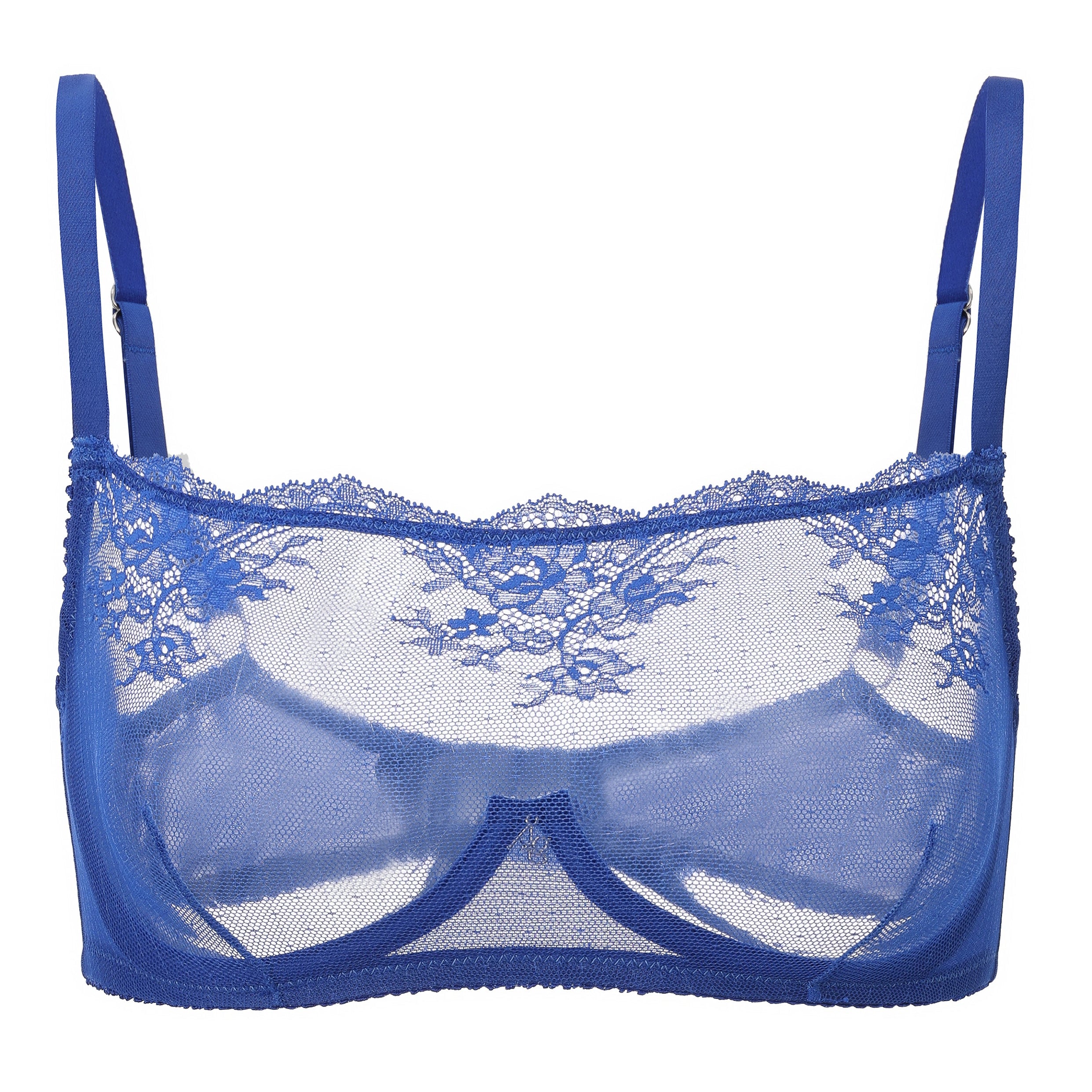 Kim High Neck Sheer Lace Underwire Bra | Amour d'Agnette Lingerie by Amour d'Agnette