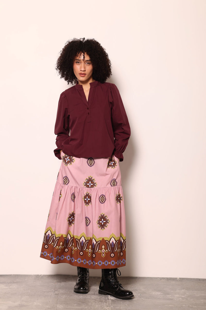 FLORAL MOTIFS ADA SKIRT by Maude Vivante