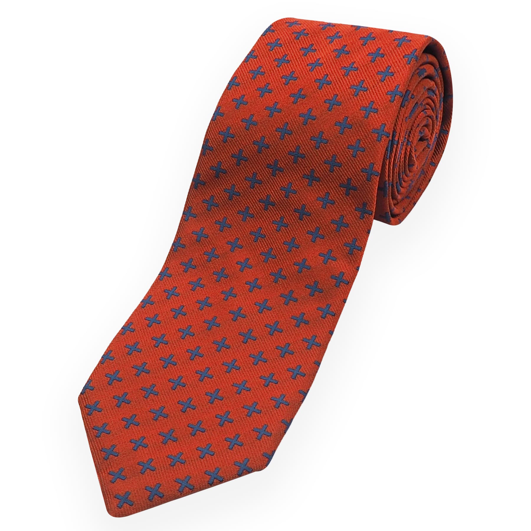 Crosslet Men's Ties - Orange by Peper Harow