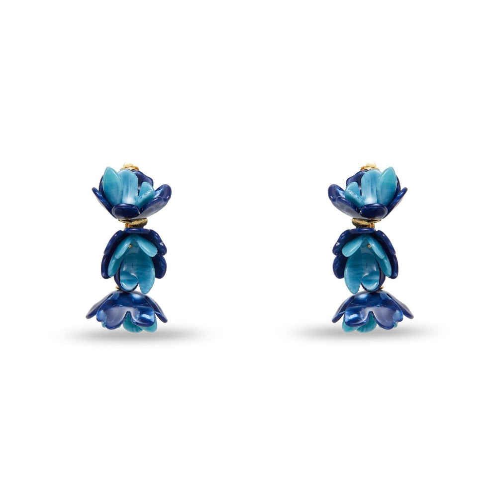 Azure Mini Rose Drop Earrings by Sierra Deene