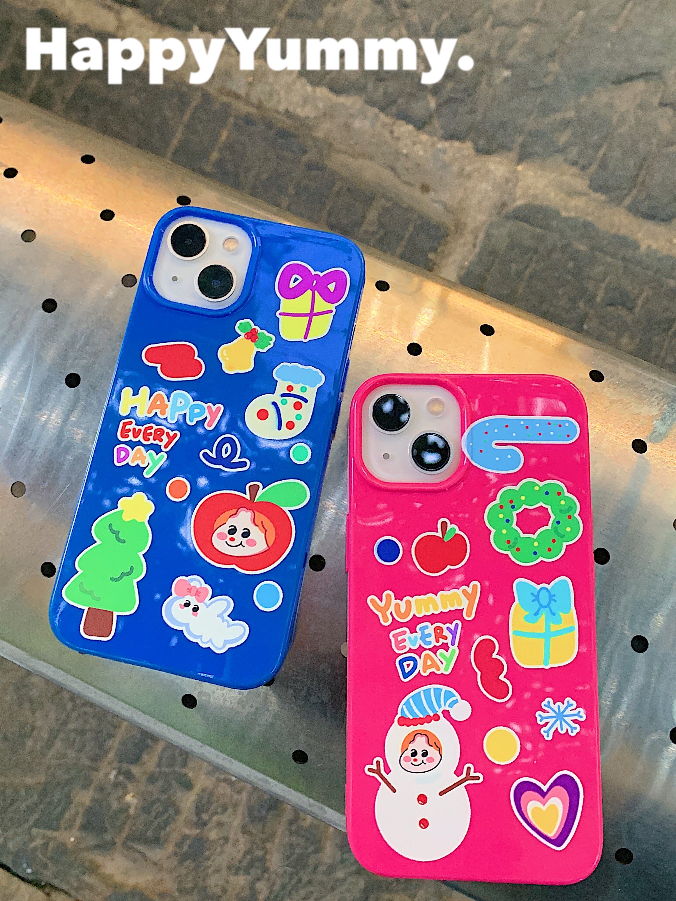 Harajuku Phone Case Solid Color Full-Edge Phone Case – HappyYummy by Land Decora