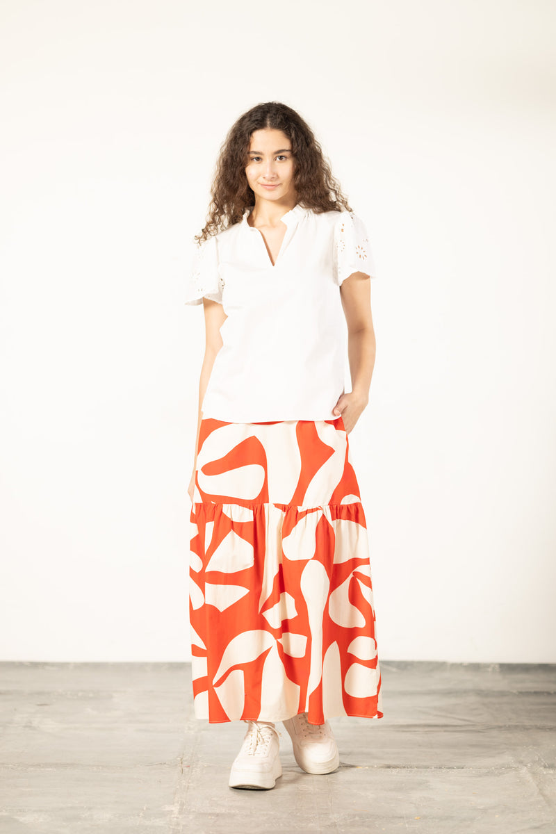 SCARLET SHARDS ADA SKIRT by Maude Vivante