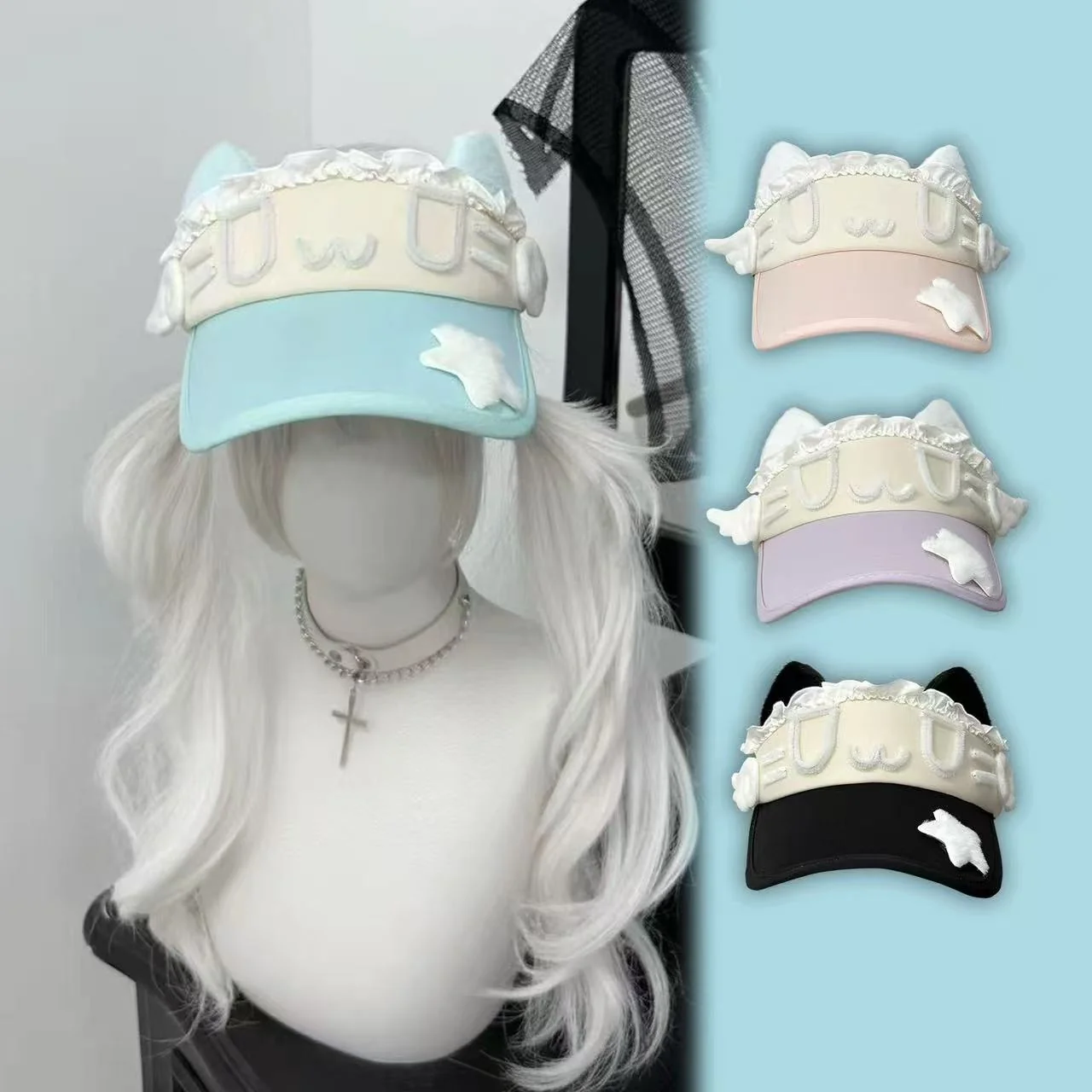 Cat Ear Japanese Sun Visor Hat - 1Gangster Inn by Land Decora