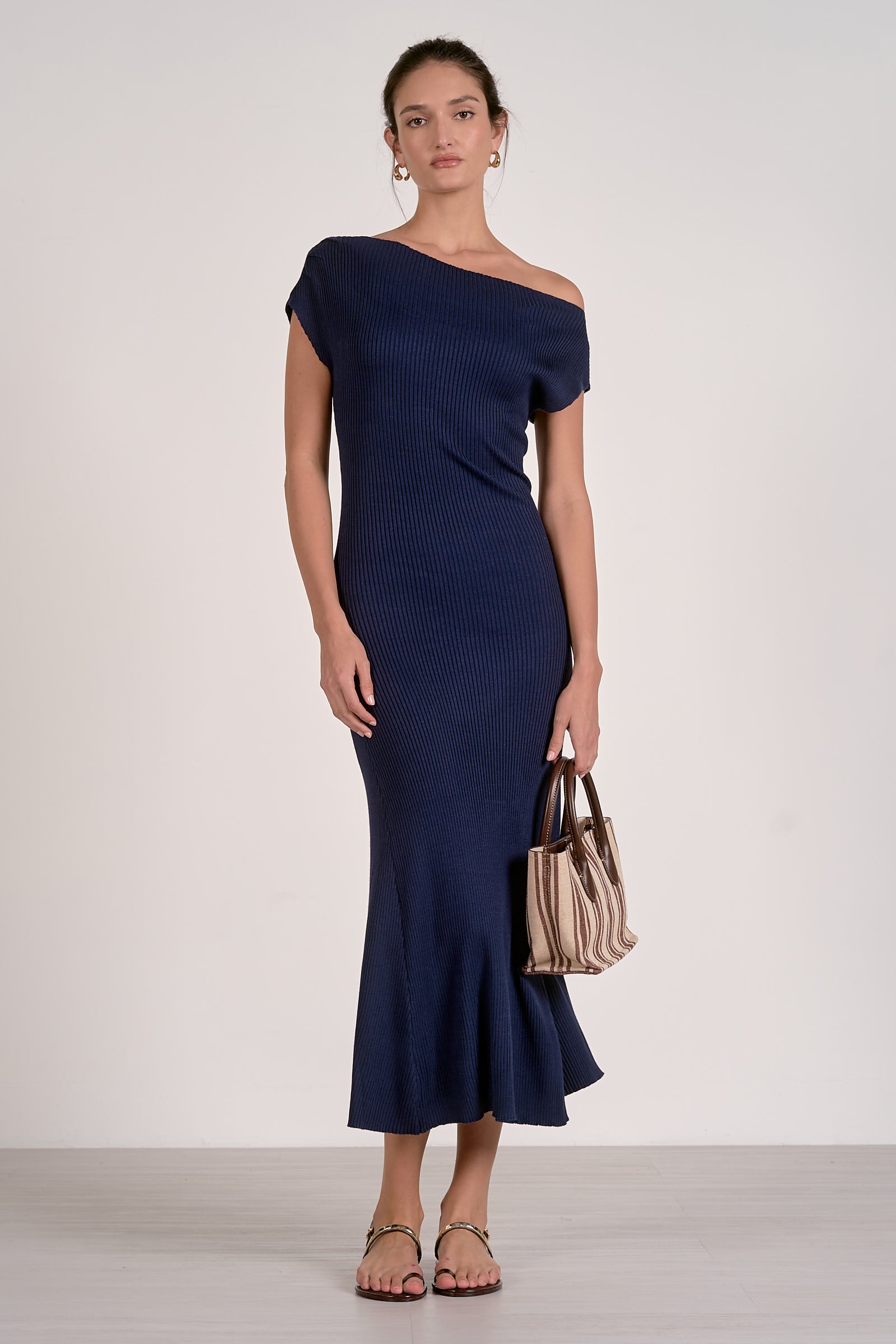 Elan Ribbed Cap Sleeve Knit Maxi Dress by Sierra Deene