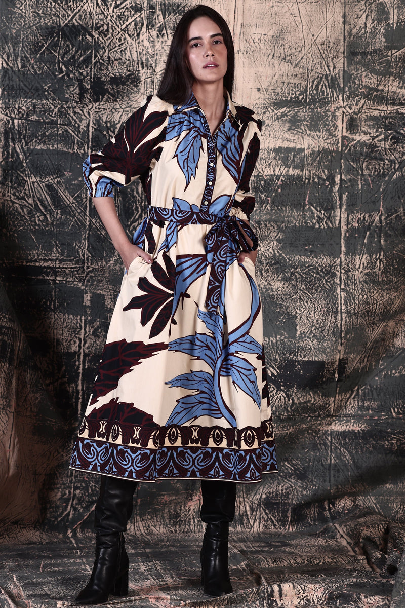 MAJESTIC LEAVES REMI DRESS by Maude Vivante