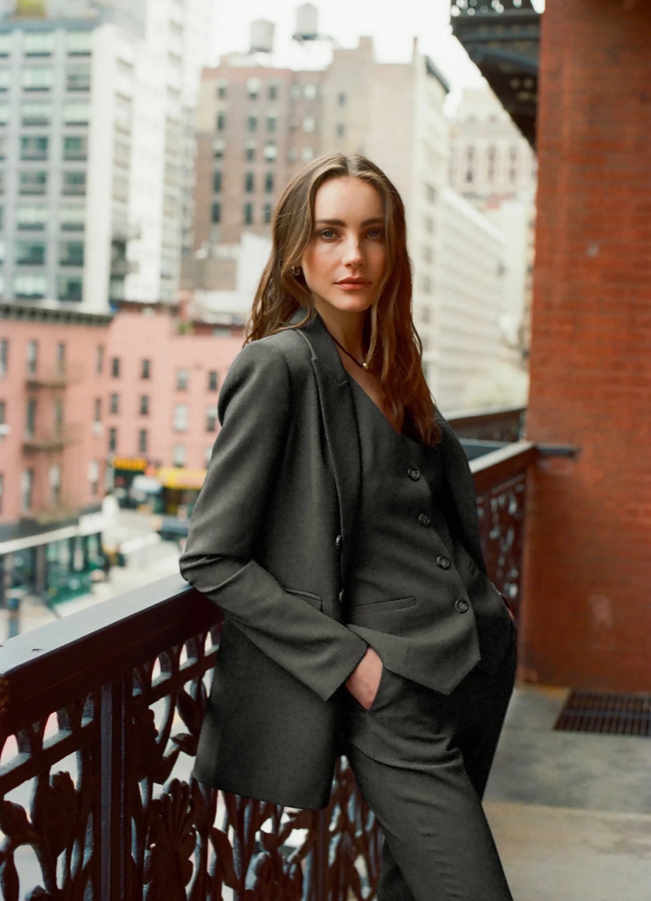 Favorite Daughter The Phoebe Blazer in Grey by Sierra Deene