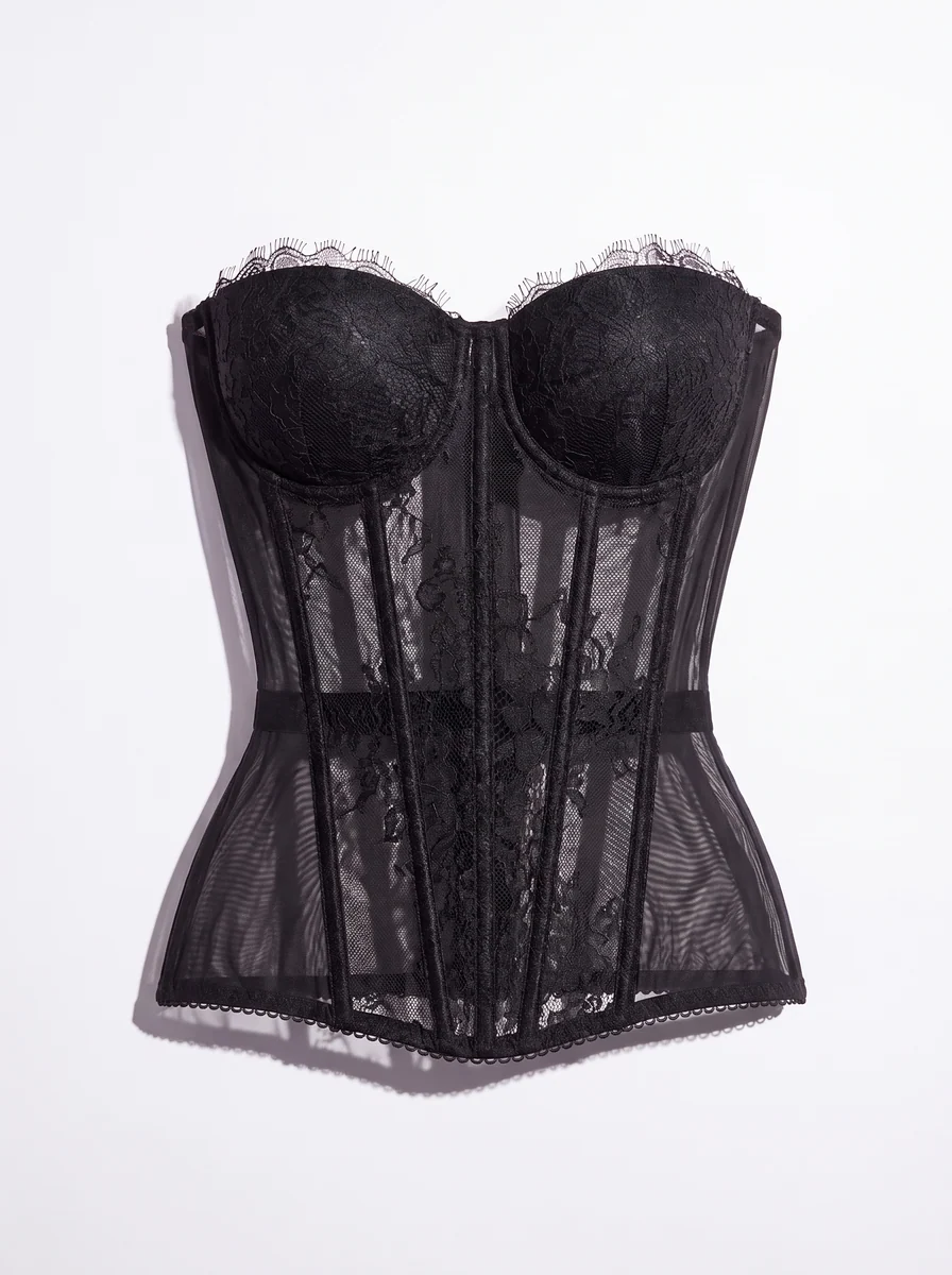 Passion Lace Corset in Black by MERIEL