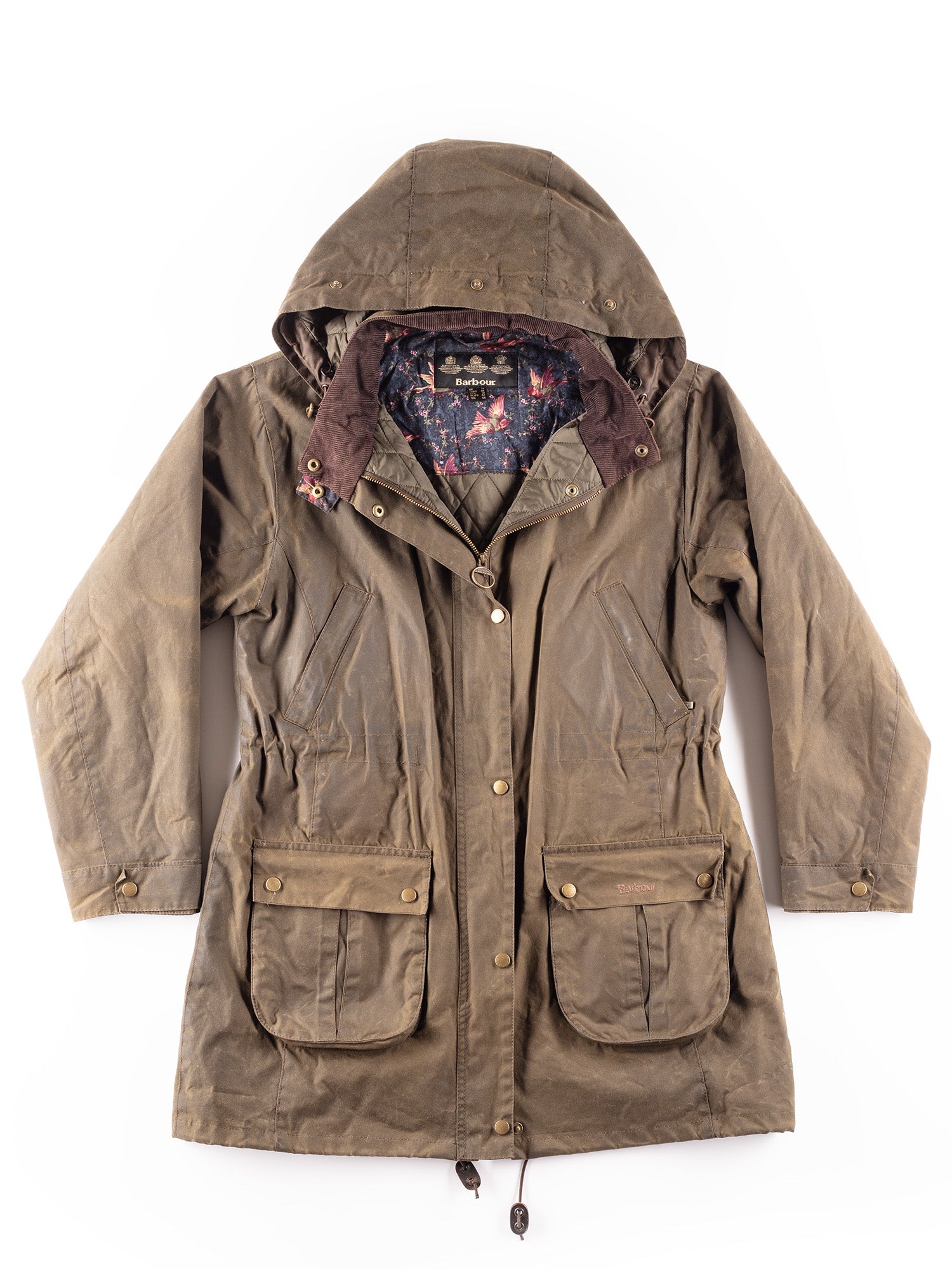 Vintage 00's Women Barbour Waxed Jacket in Khaki by Northern Grip