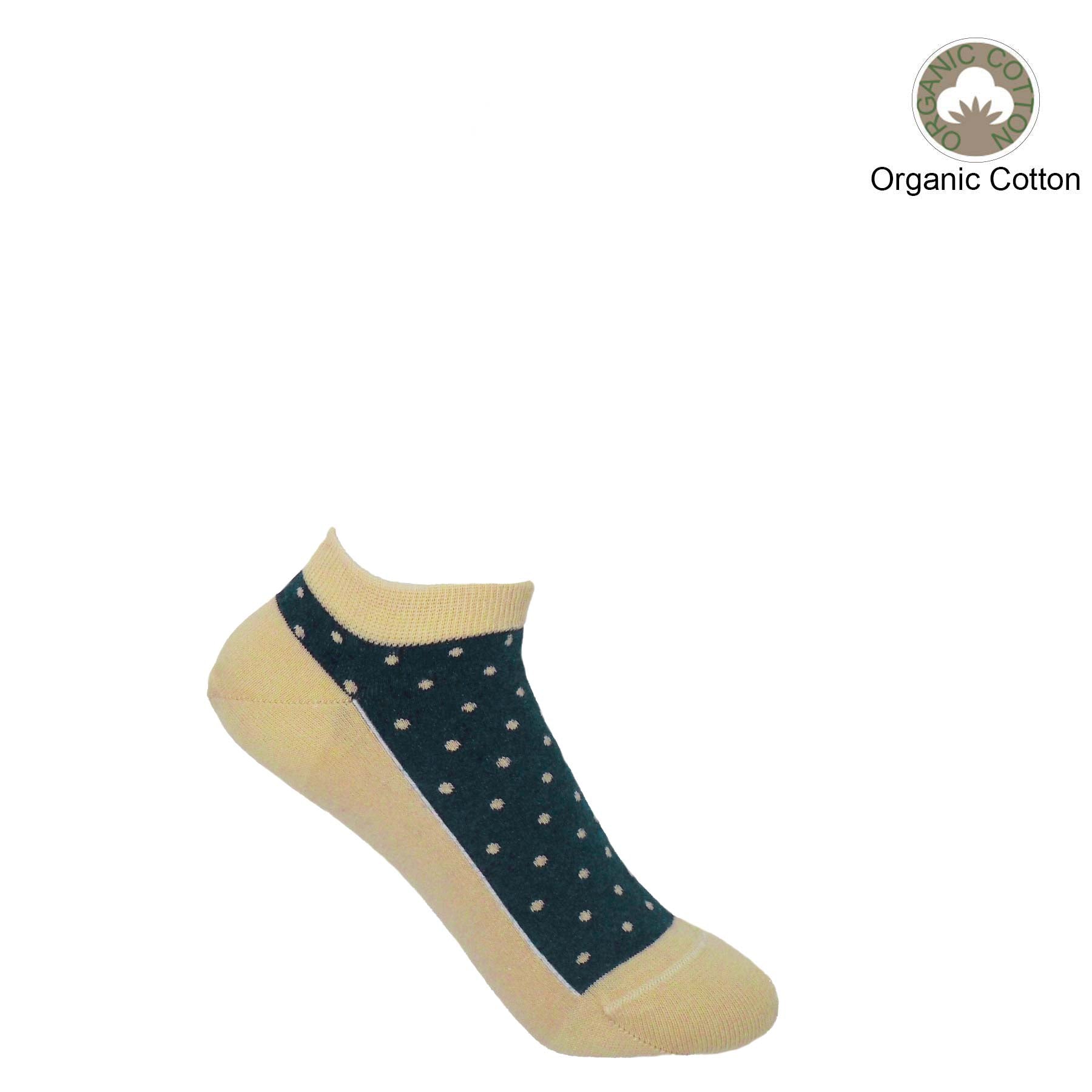 Polka Women's Organic Trainer Socks - Beige by Peper Harow
