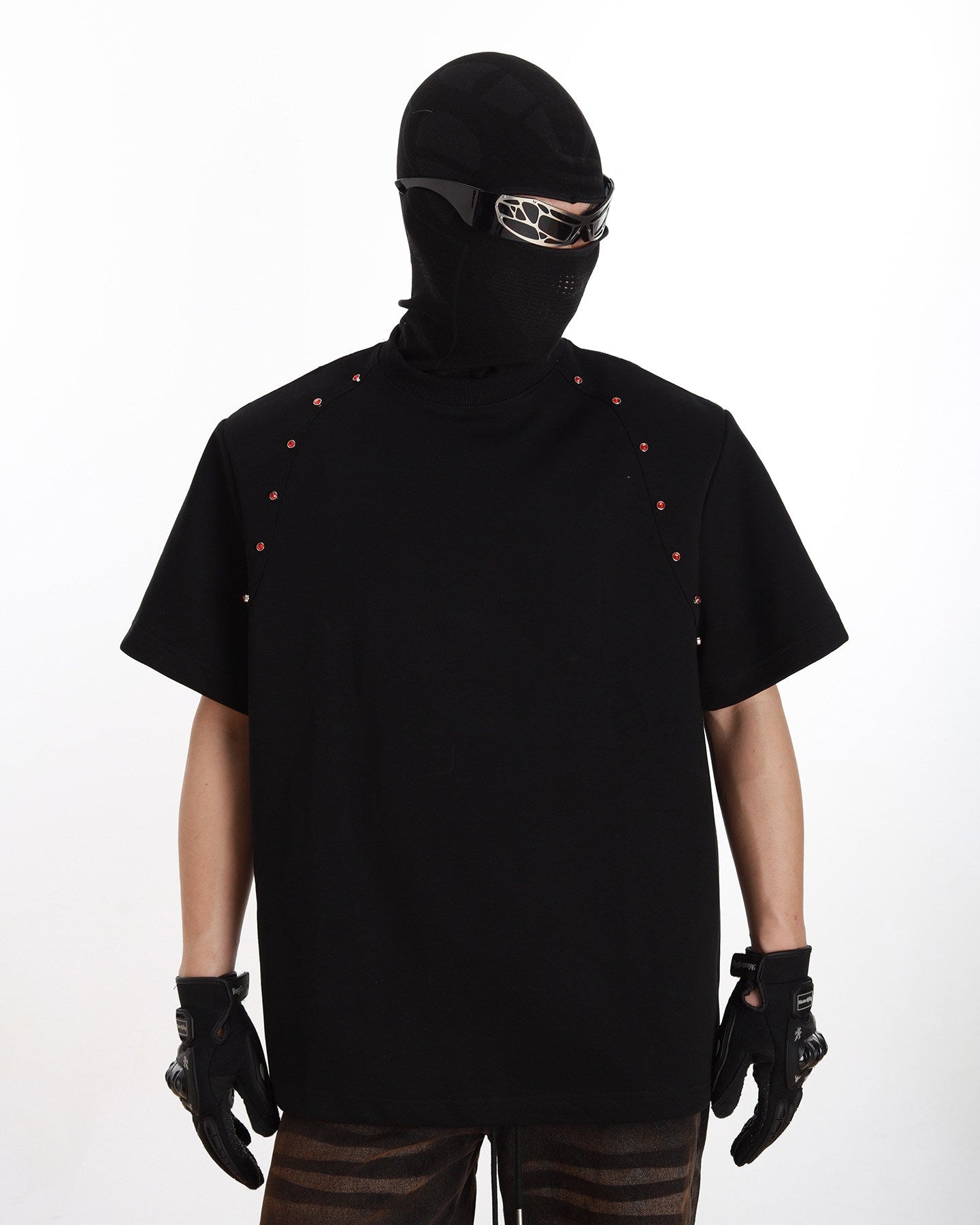 Shoulder Rhinestone Detail Deconstructed Tee by OFFCULTURE