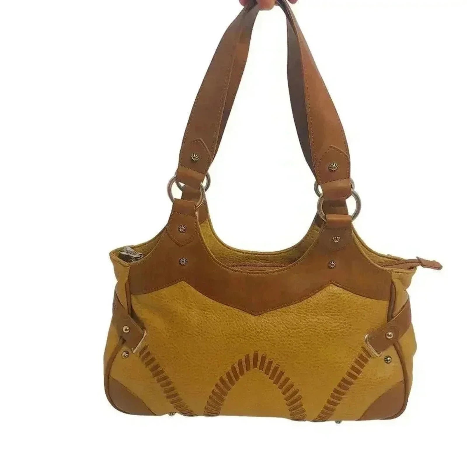 Wrangler Brown Faux Leather Handbag by Hot Girl Secondhand