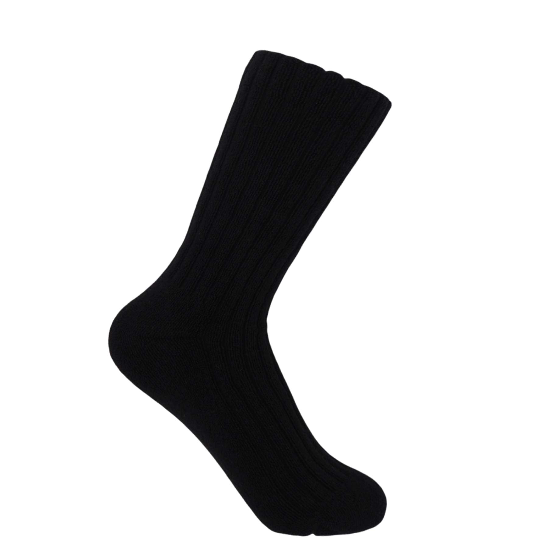 Ribbed Women's Bed Socks - Black by Peper Harow