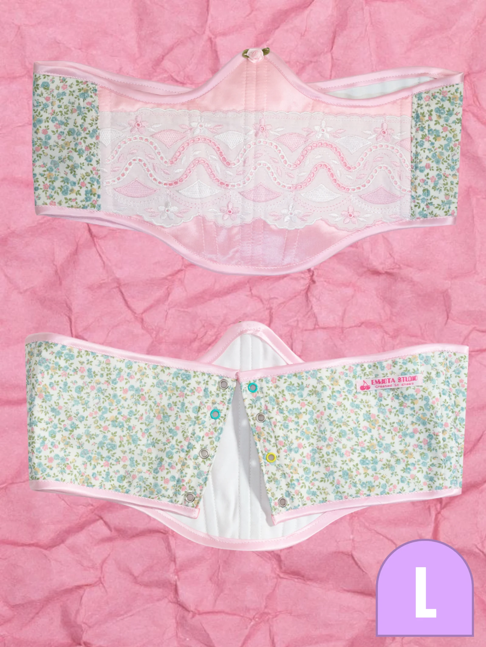 Satin Coquette Underbust Corset by Emjota Studio