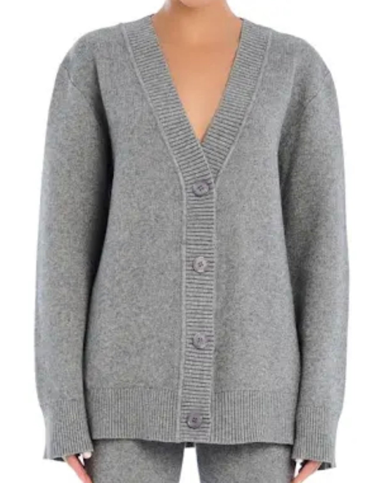 SEROYA Denise Cardigan in Medium Grey by Sierra Deene
