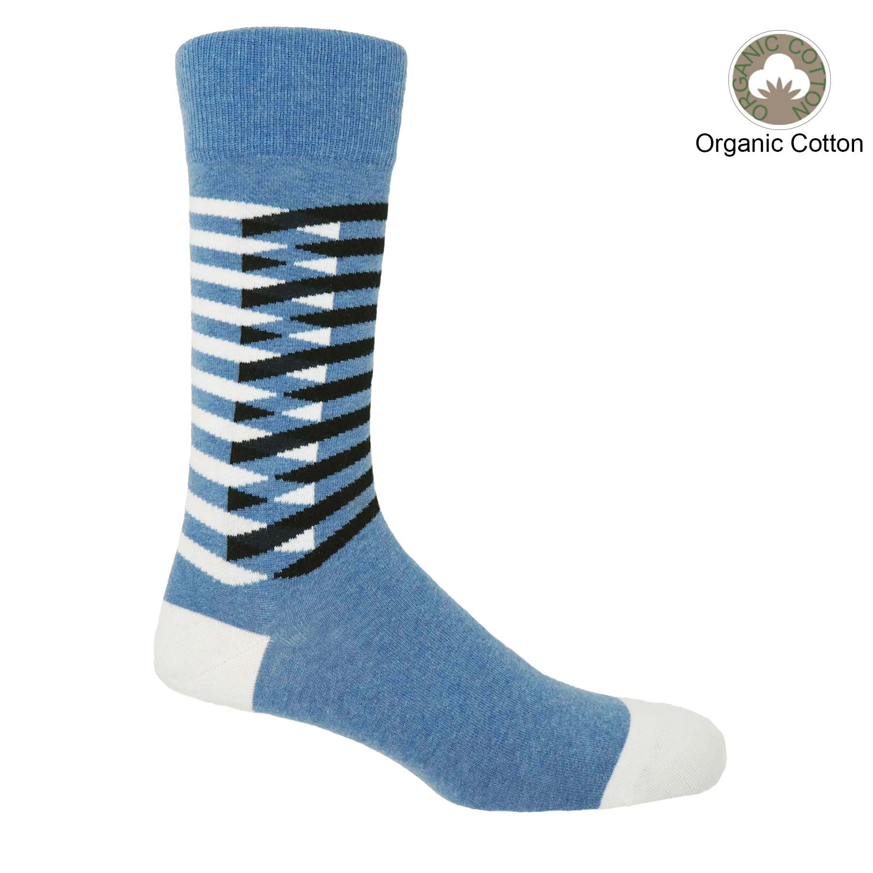 Symmetry Organic Men's Socks - Blue by Peper Harow