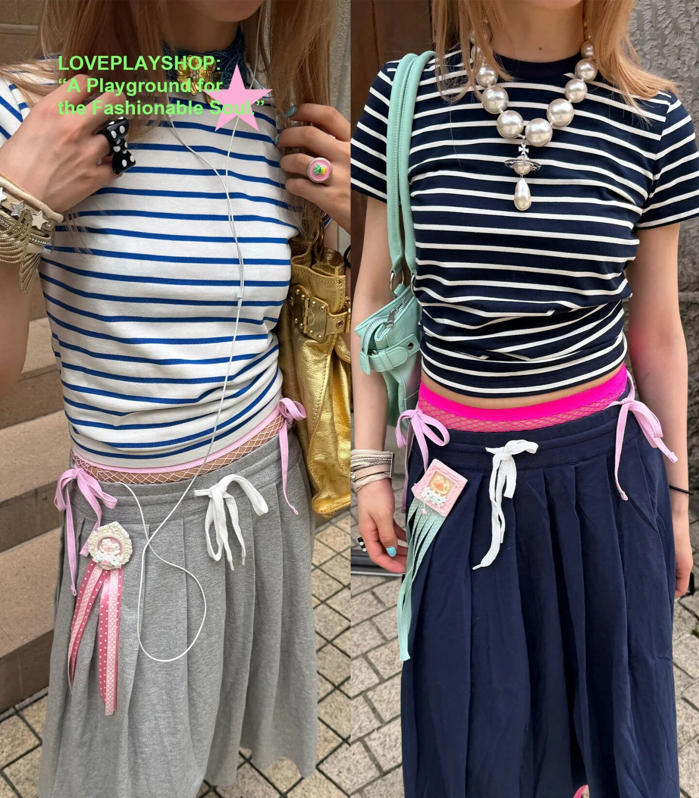 Vintage Striped Cotton T-Shirt - loveplayshop by Land Decora