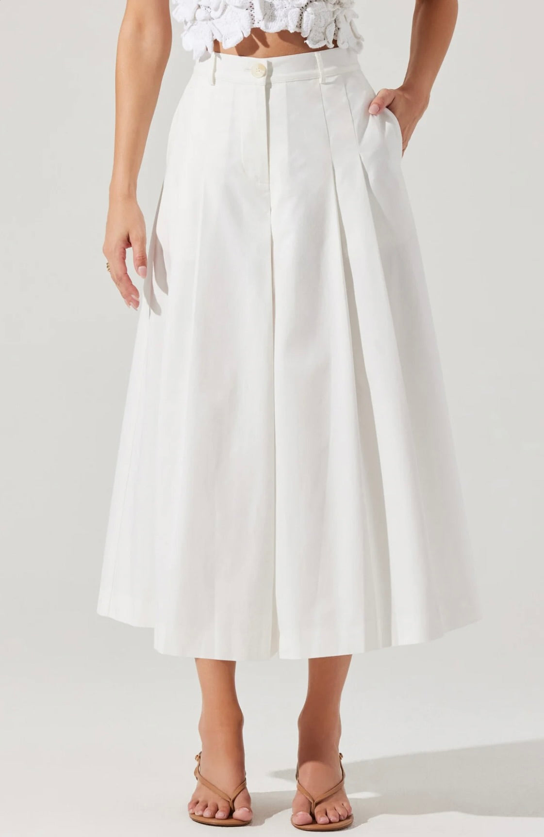Rowen Pleated Culotte Pants by Sierra Deene