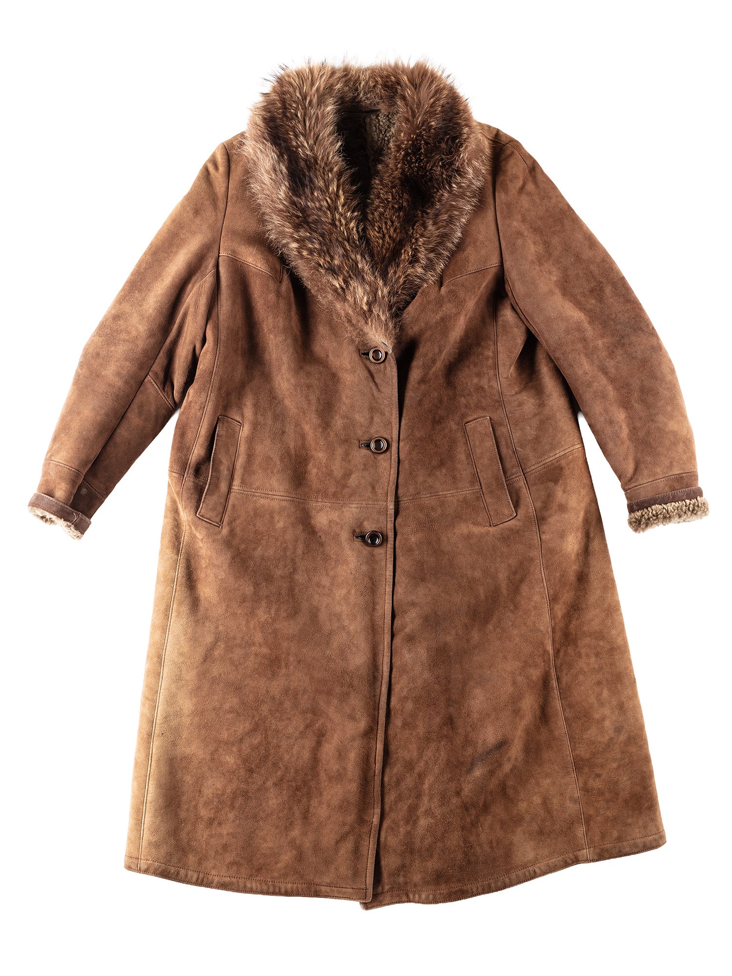 Vintage 80's Women Penny LAne Sheepskin Coat in Brown by Northern Grip