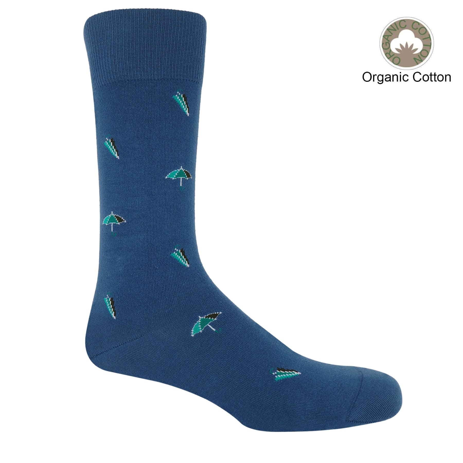 Umbrella Men's Socks - Blue by Peper Harow