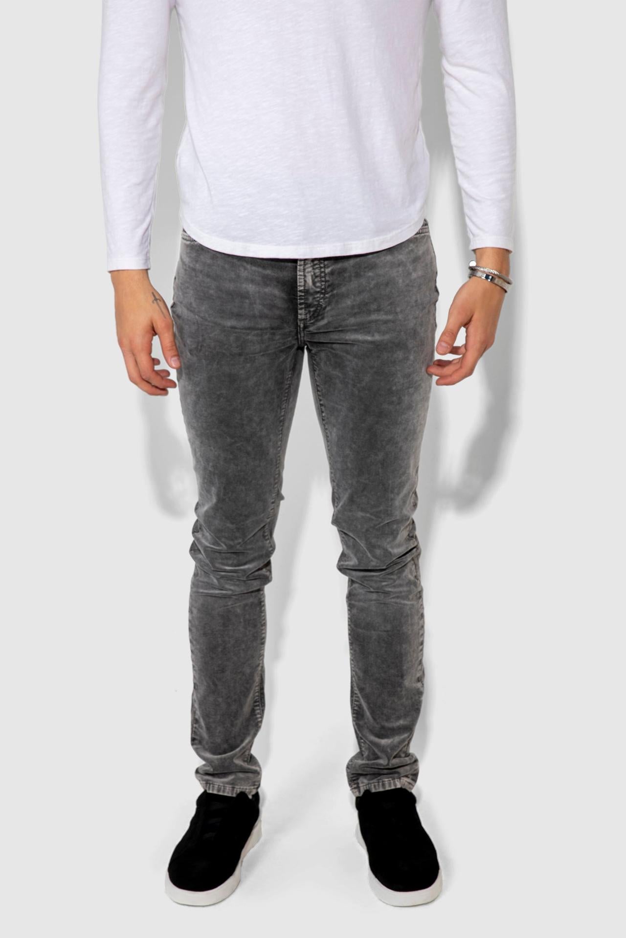 Greyson Velvet Vintage Carbon Stretch Skinny Jean by MONFRERE