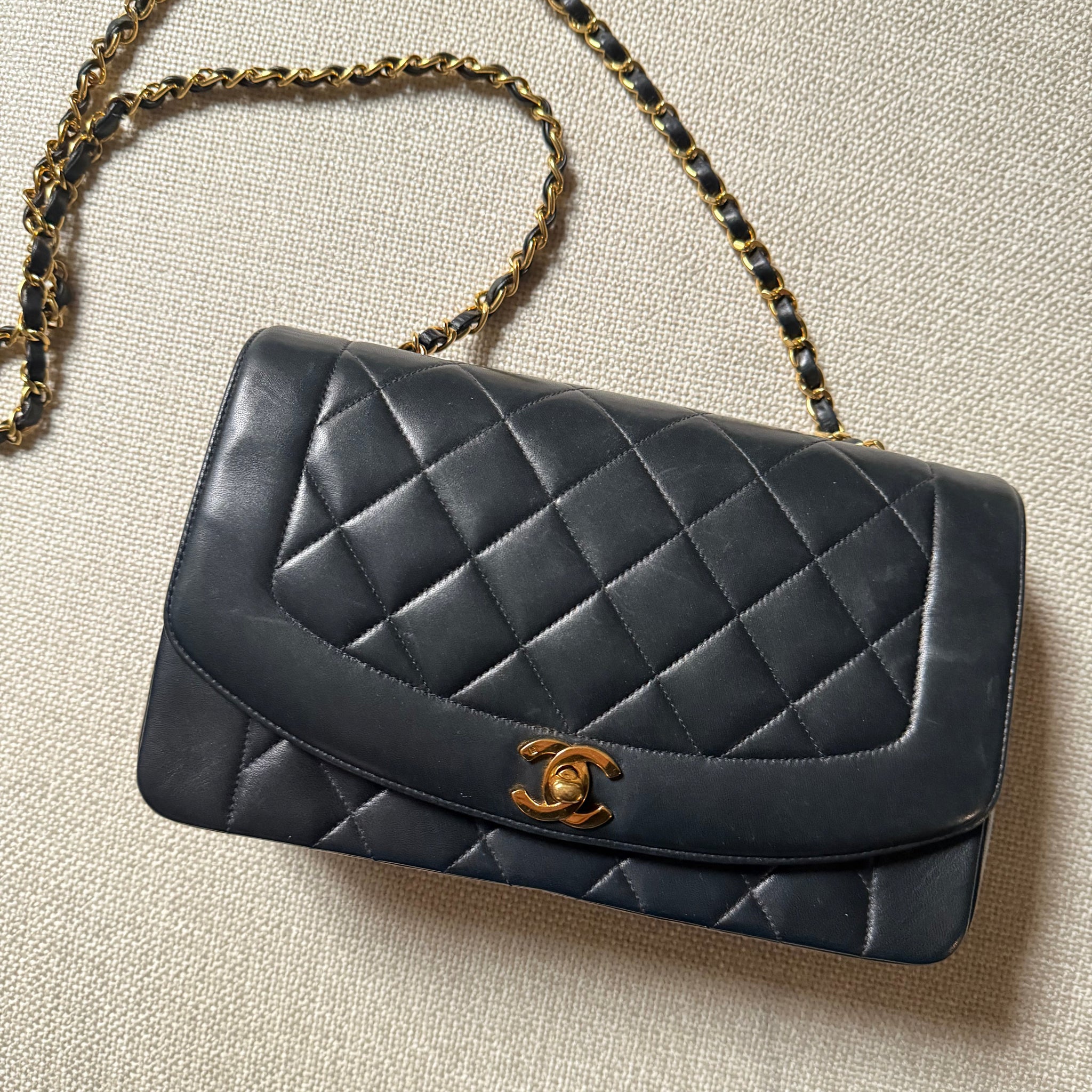 Chanel Vintage Classic Diana Flap Medium by The Vintage New Yorker
