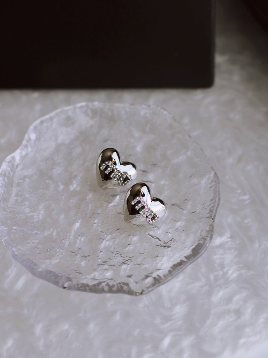 MILA EARRINGS IN SILVER WITH CRYSTALS by RAËLIV