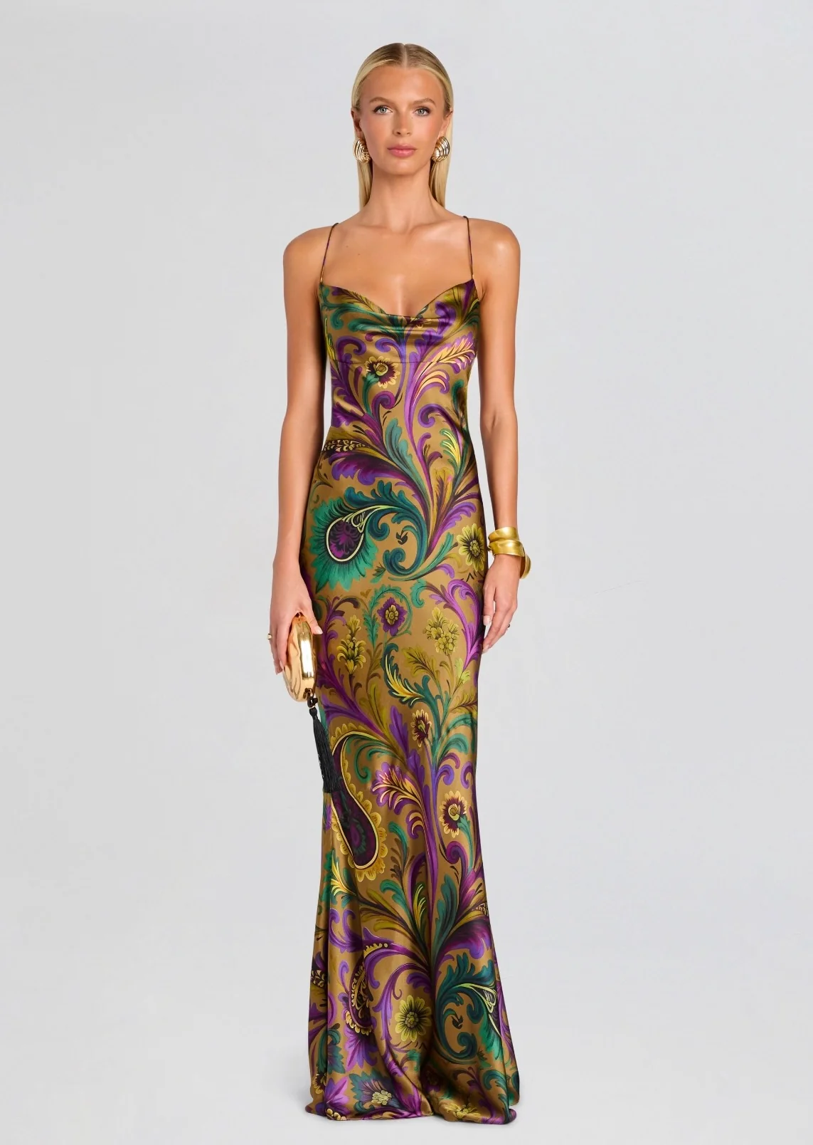 Retrofête Lukka Satin Dress by Sierra Deene