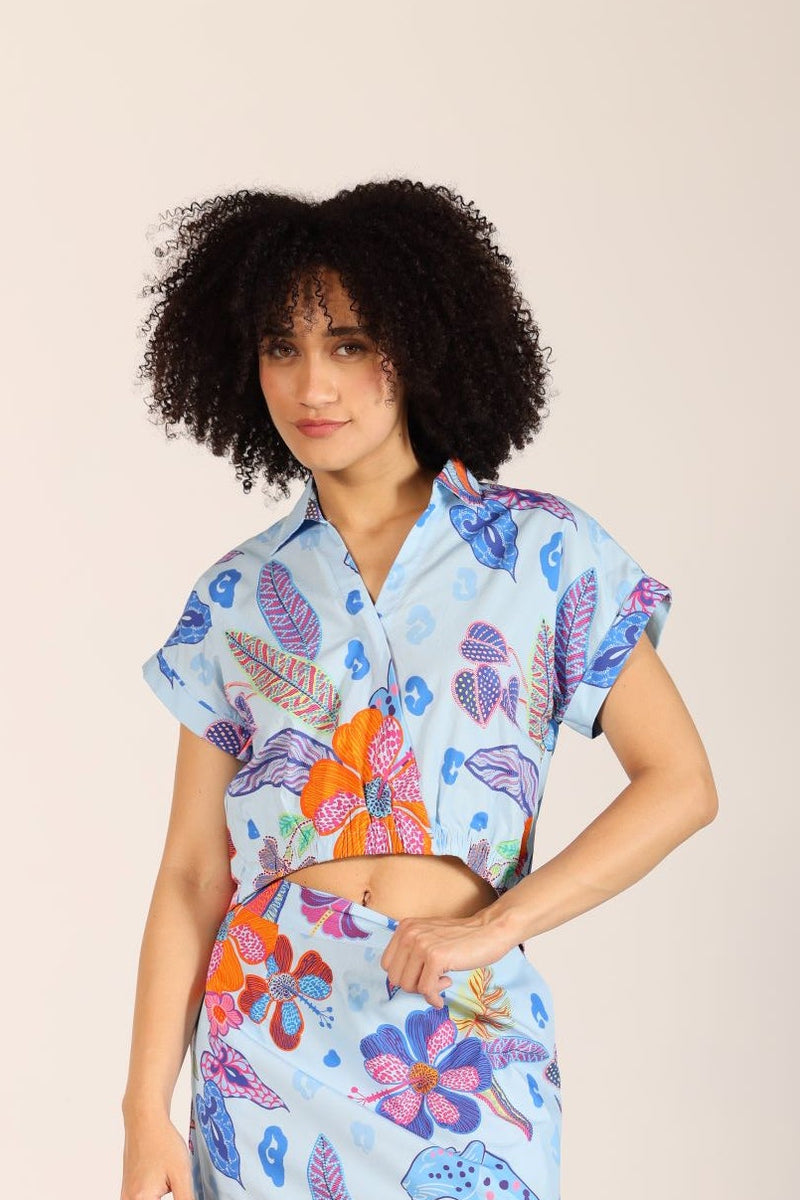 AZURE SAFARI ZIA TOP by Maude Vivante