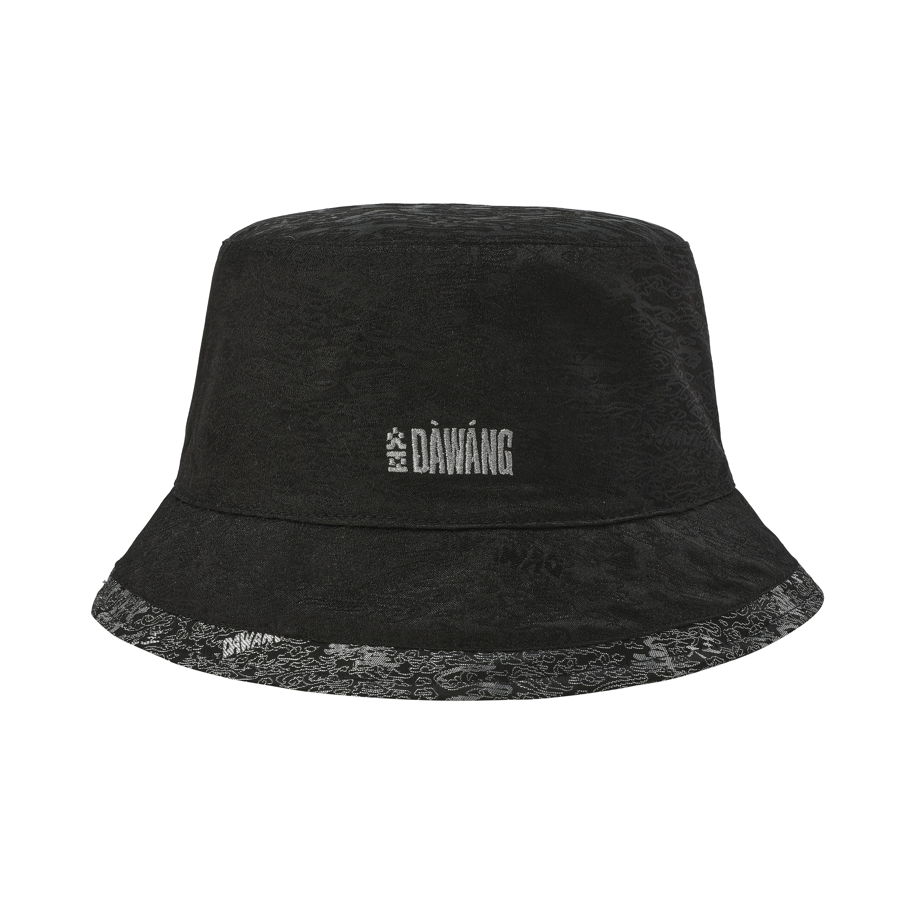 Fan Reversible Bucket Hat Black/Silver by DAWANG