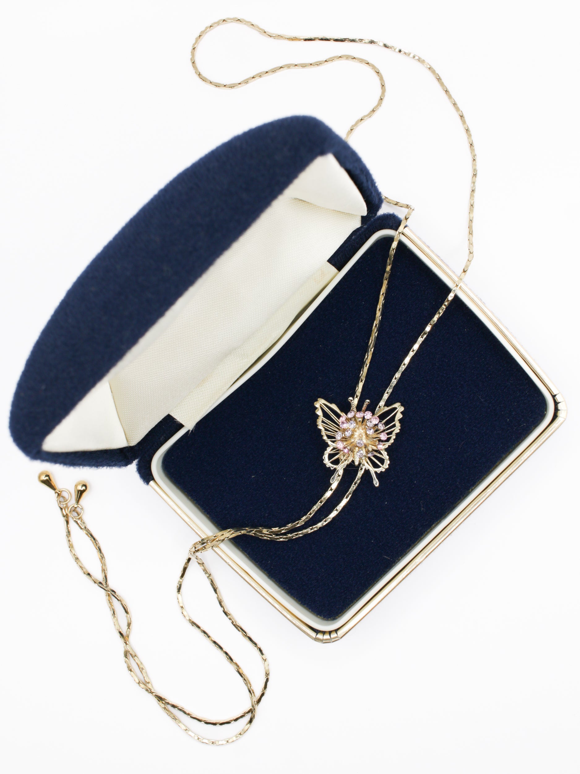 Vintage 80's Butterfly Slider Necklace by Northern Grip