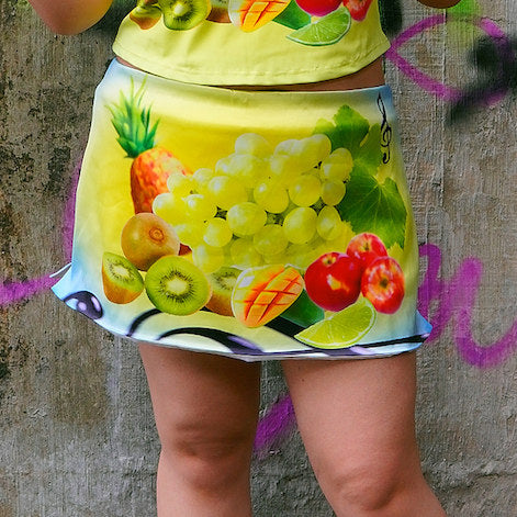 Y2K Tropical Print Skirt - HotNipplesClub by Land Decora