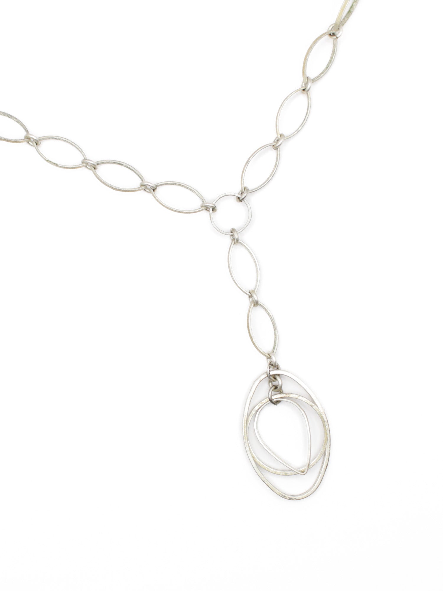Vintage 925 Silver Y Modernist Necklace by Northern Grip