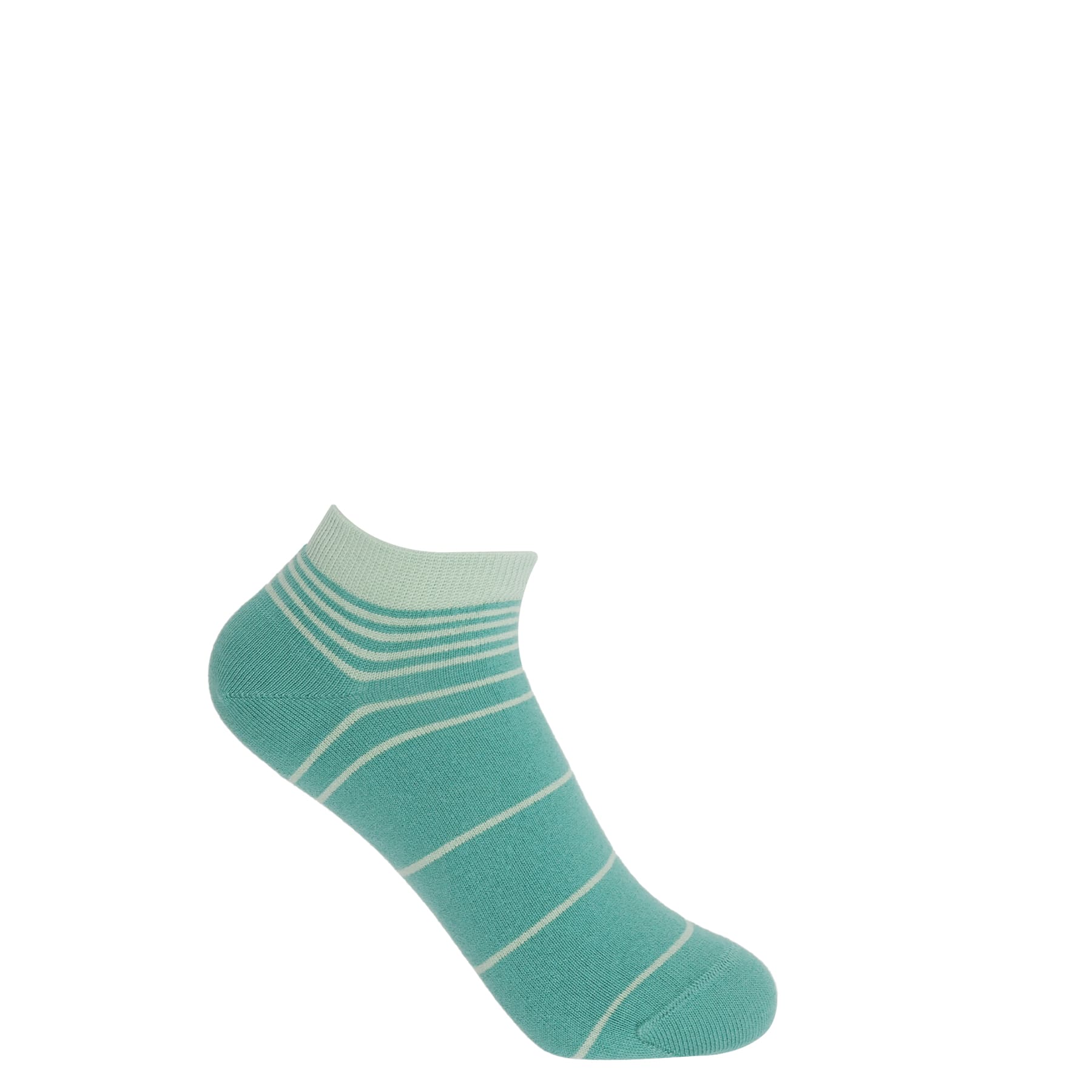 Retro Stripe Women's Trainer Socks - Green by Peper Harow