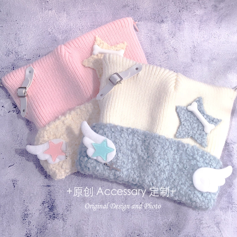 Kawaii Y2K Angel Wing Cat Ear Beanie - Floating Dream by Land Decora