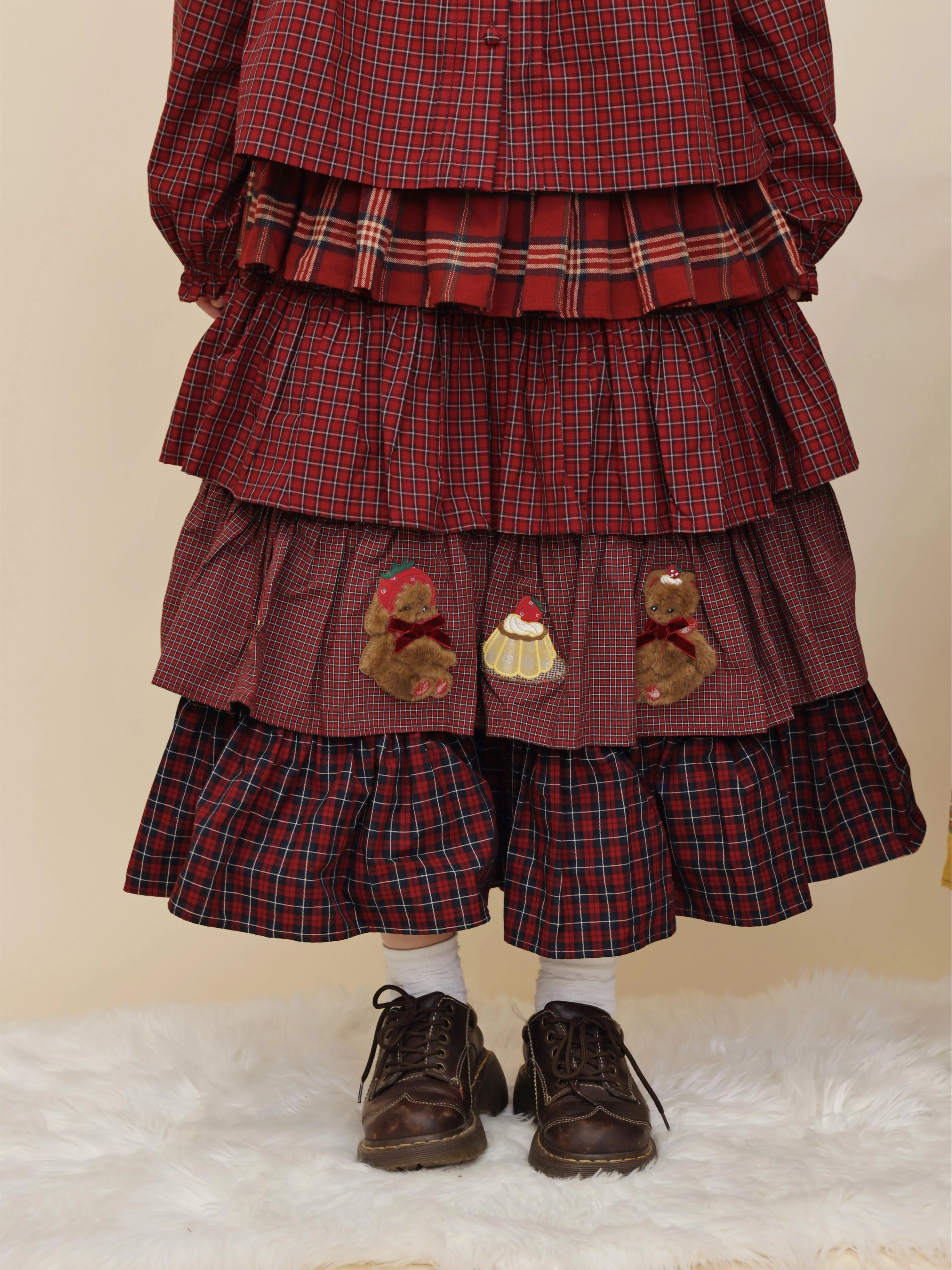 Kawaii Skirt Ruffle Tiered Cake Dress - SemenCoicis by Land Decora