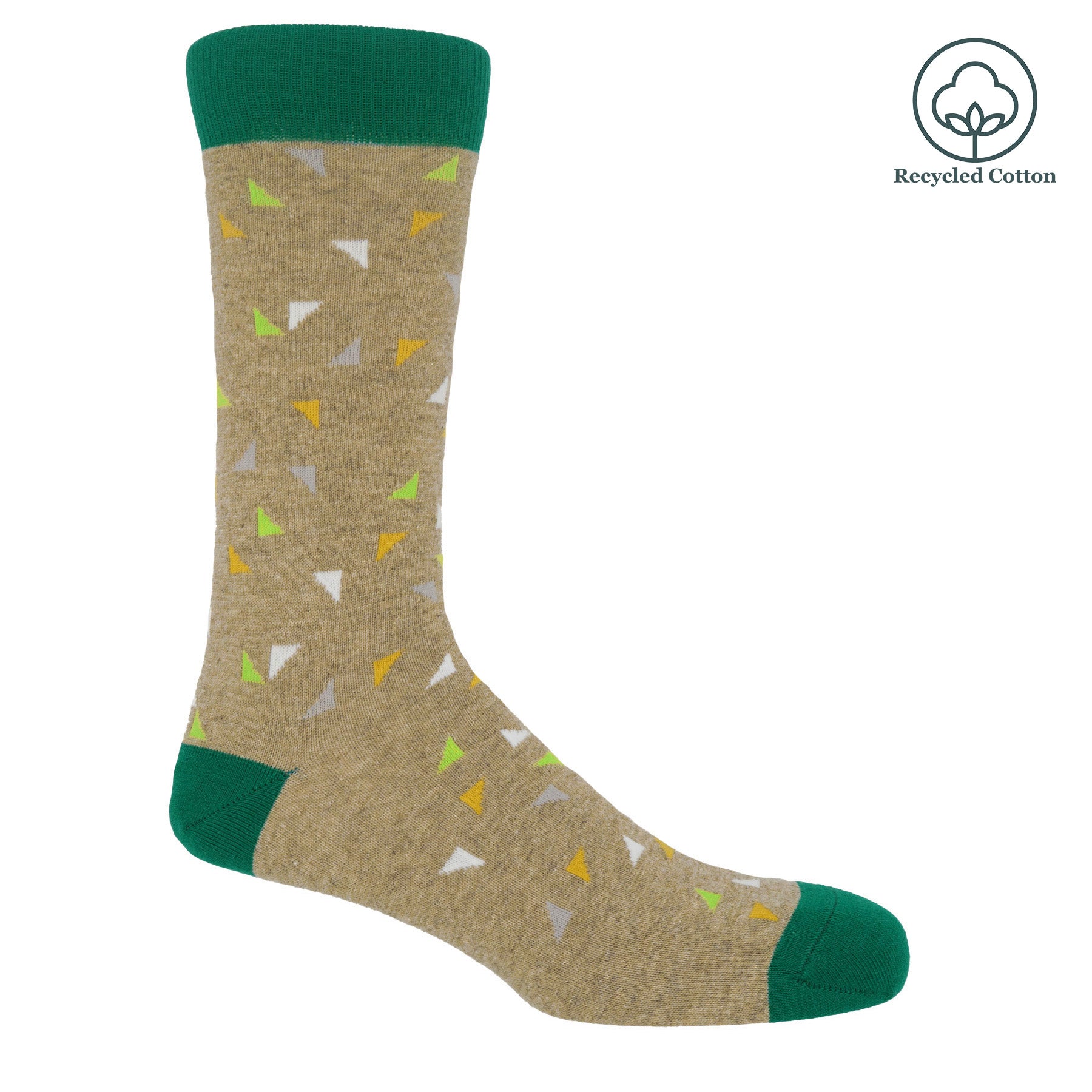 Trilateral Men's Socks - Beige by Peper Harow