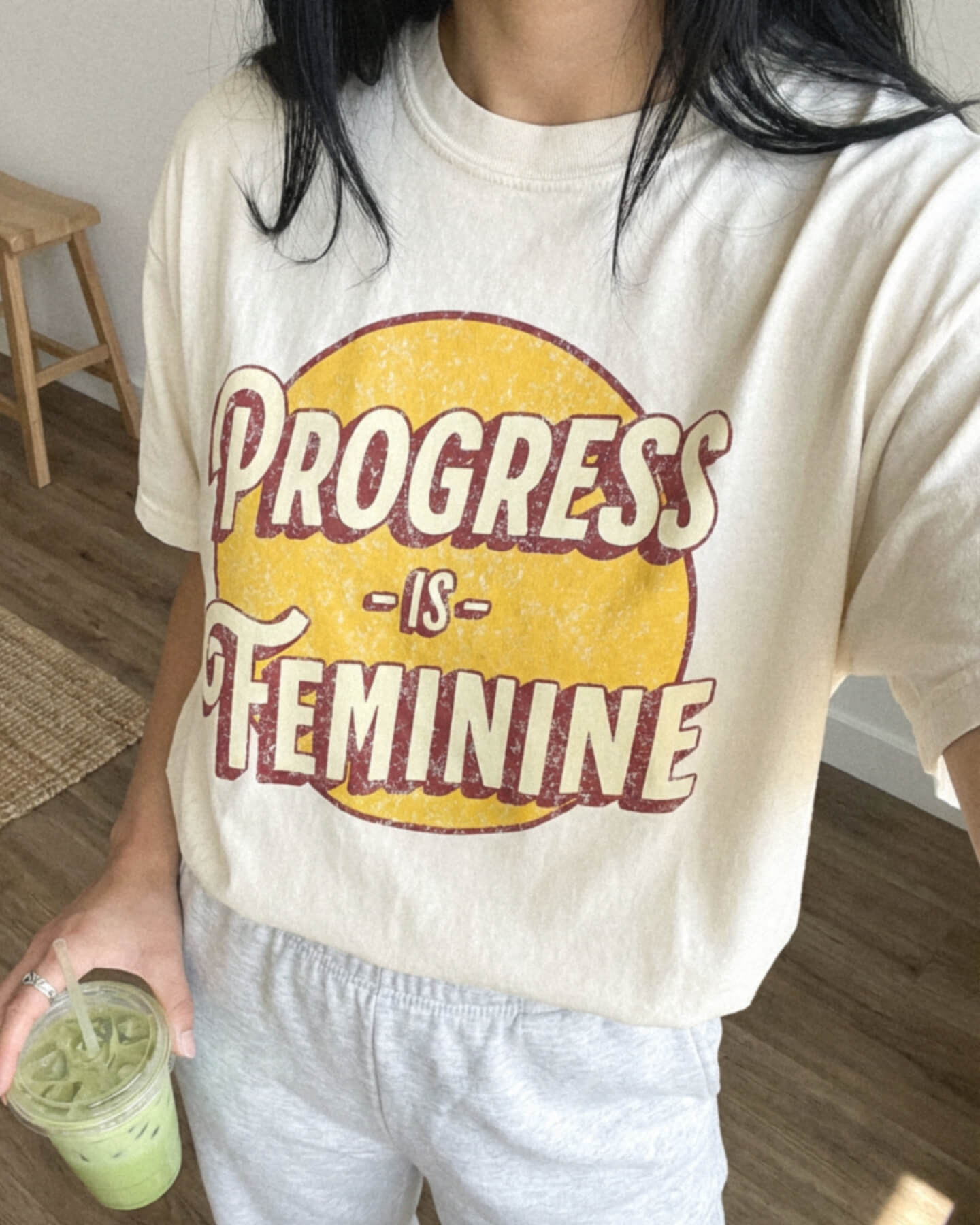 Progress is Feminine T-Shirt by DILLO Outfitters