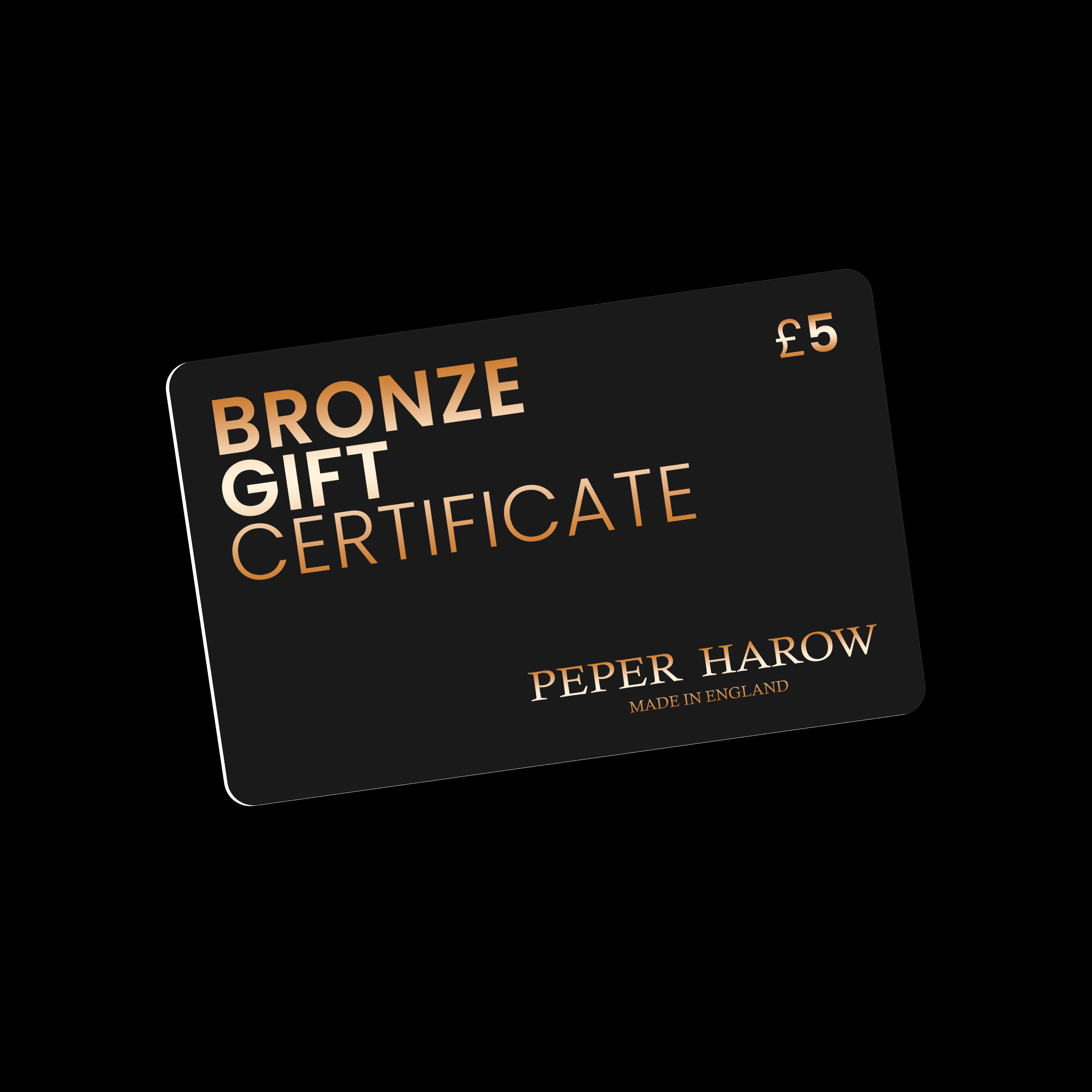 Bronze Gift Certificate by Peper Harow