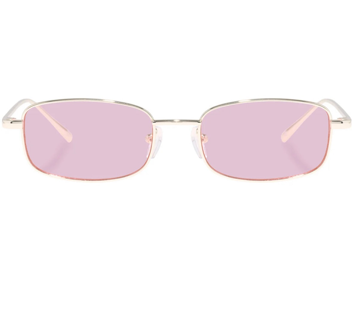 Decan Sunglasses in Gold with Bubblegum Tint by Sierra Deene