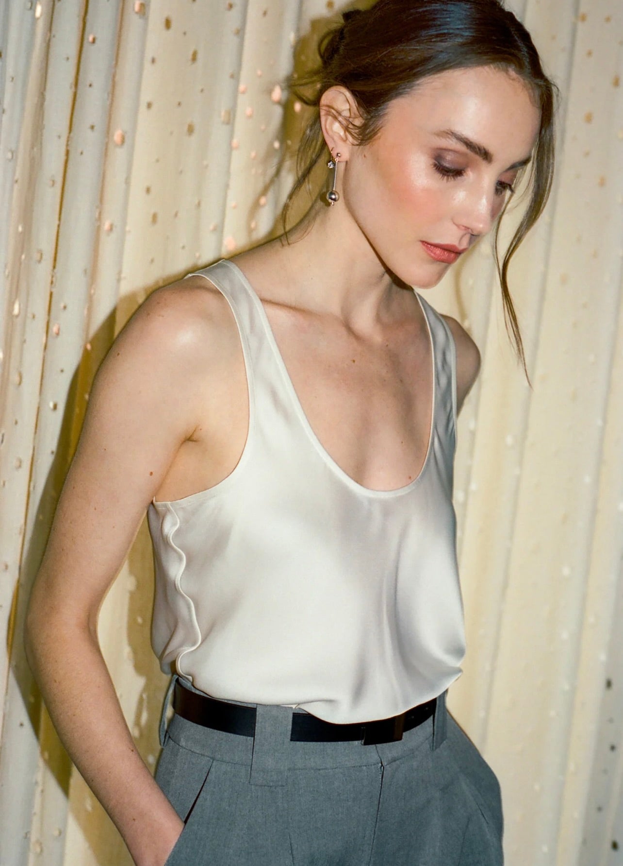 Favorite Daughter The Clean Cut Tank in Ivory by Sierra Deene
