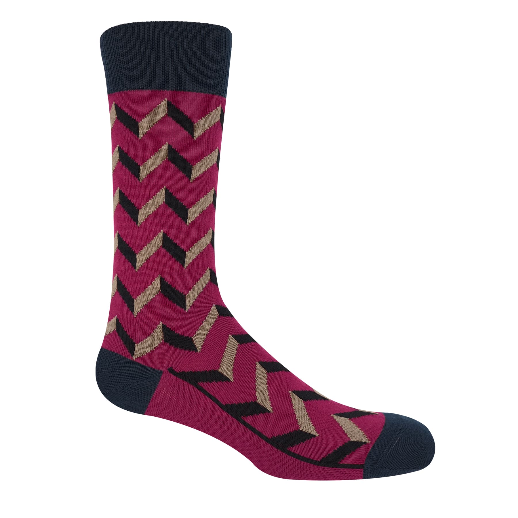 Optical Men's Socks - Red by Peper Harow