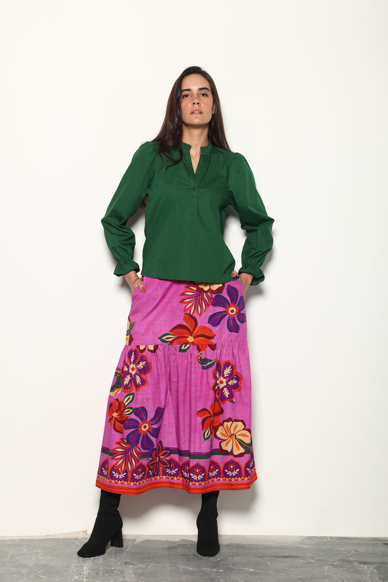 MAUVE BLOSSOMS ADA SKIRT by Maude Vivante